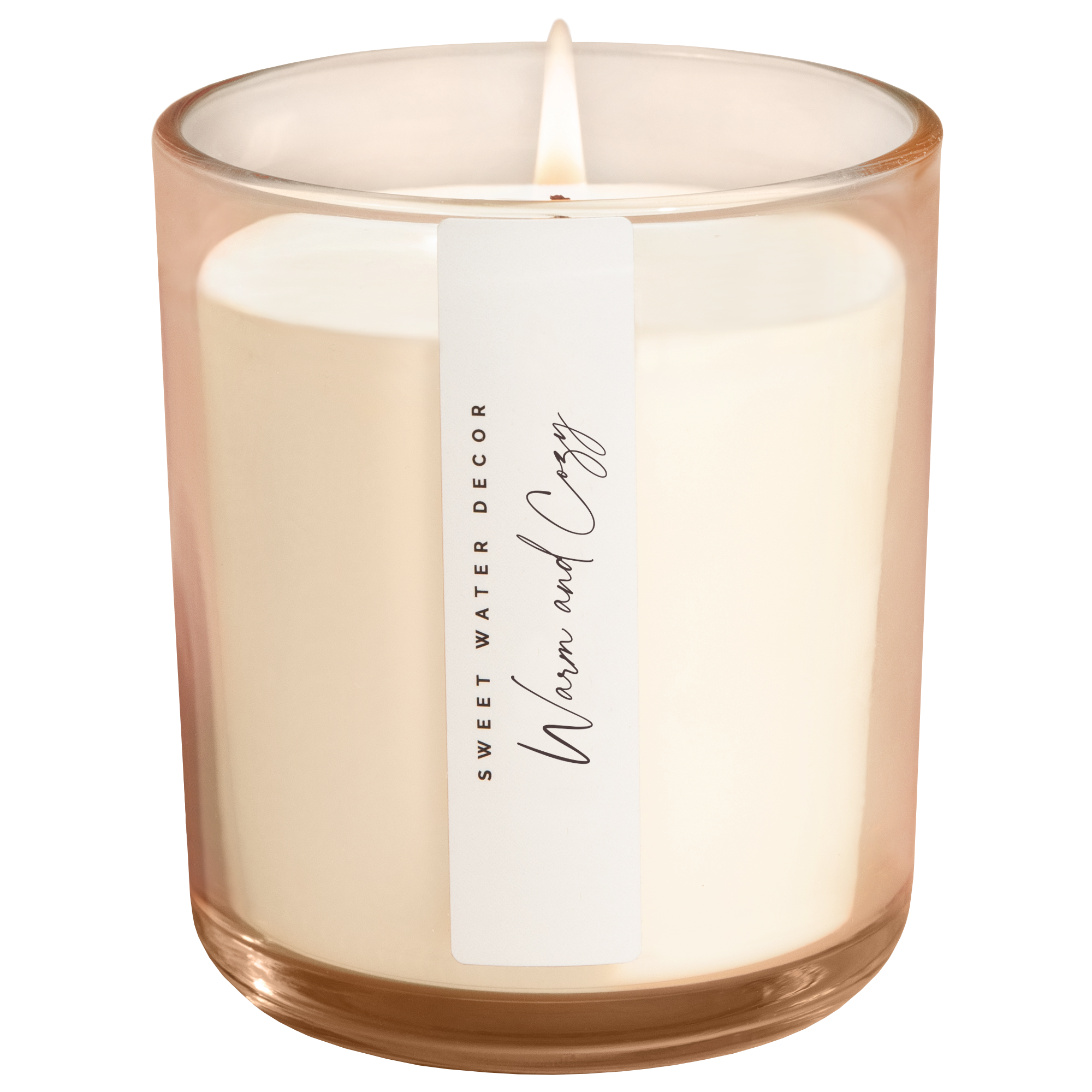 Warm and Cozy Glass Candle