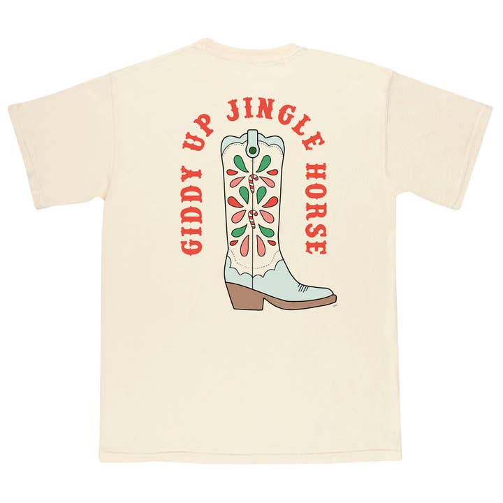 Giddy Up Jingle Horse Western Tee