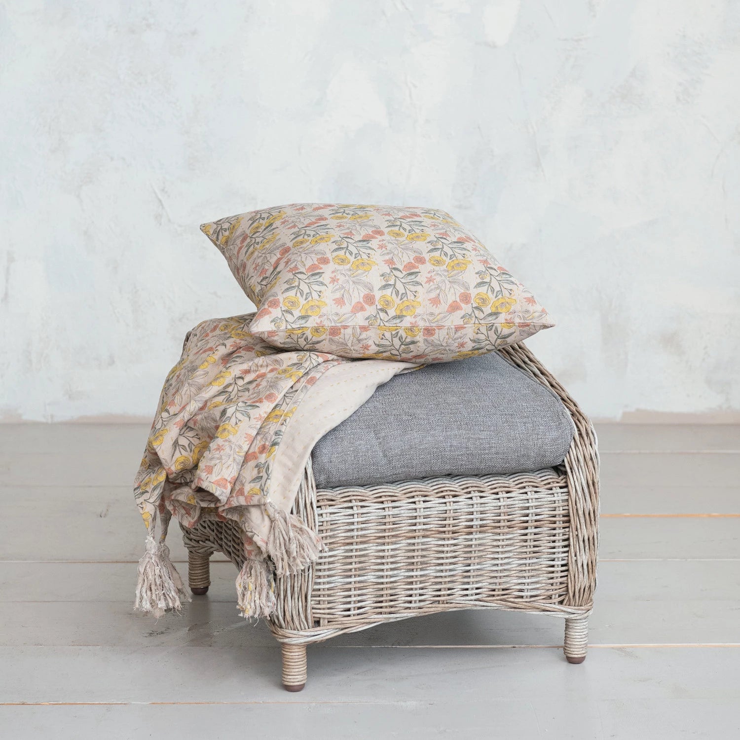 Dusty Florals Printed Pillow