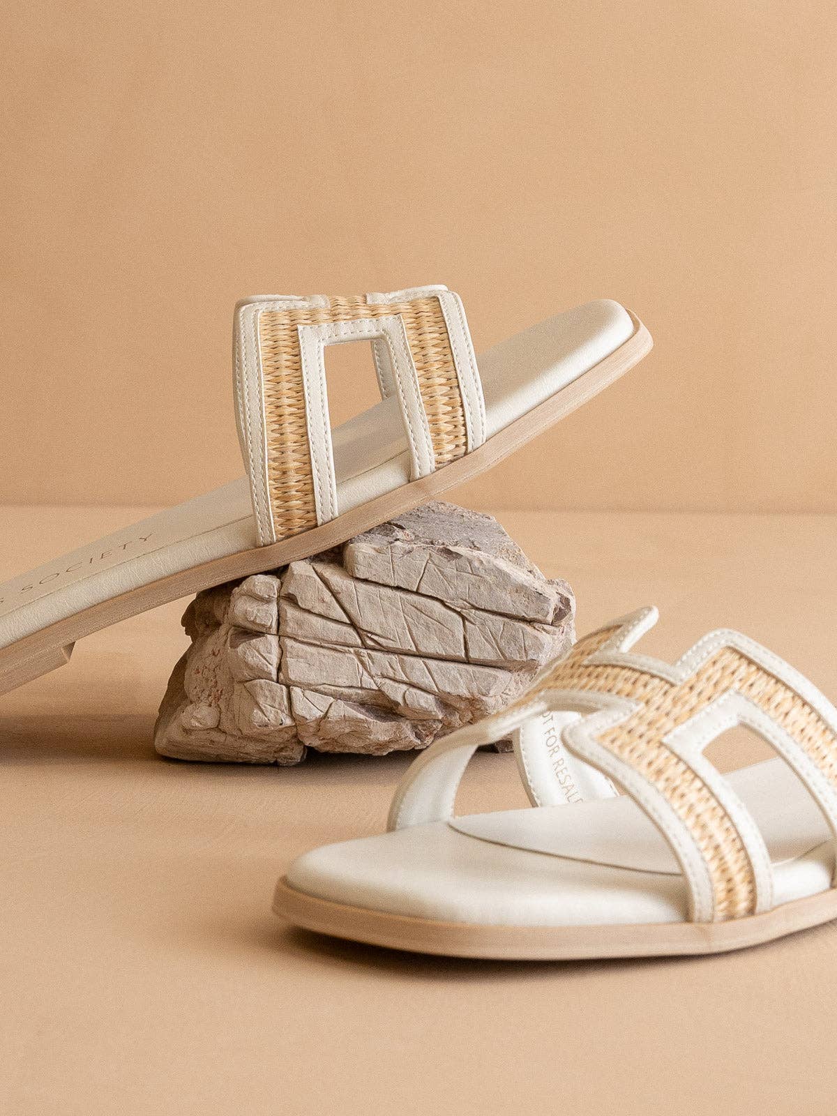 The Ena Cutout Raffia Slide