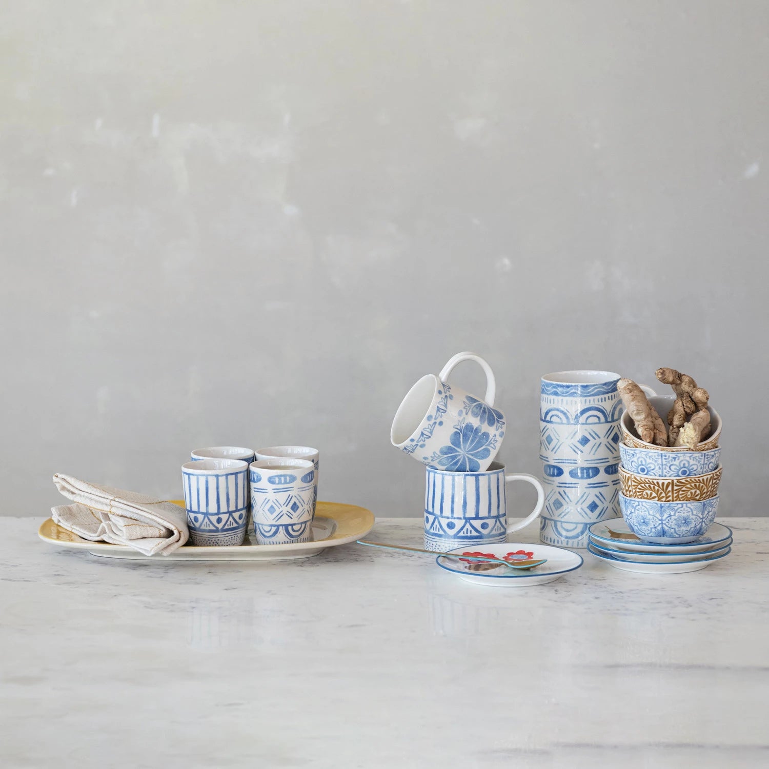 Mosaic Tile Stoneware Bowl