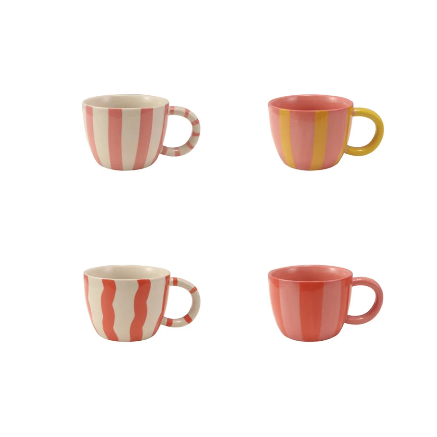 Striped Stoneware Mug