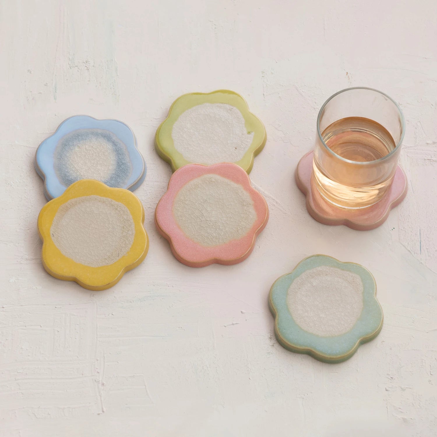 Floral Stoneware Coaster