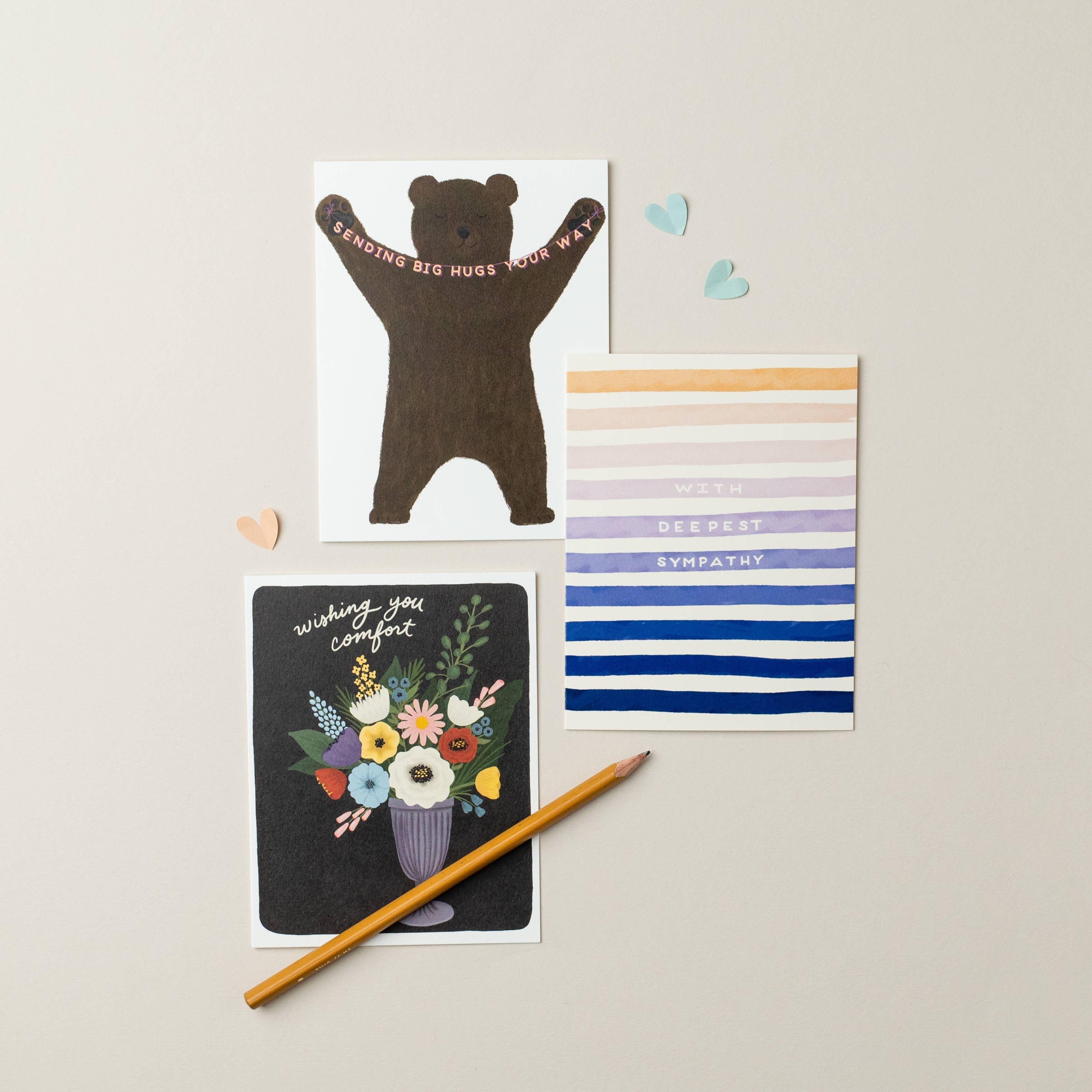 Ombre Stripes Sympathy Card