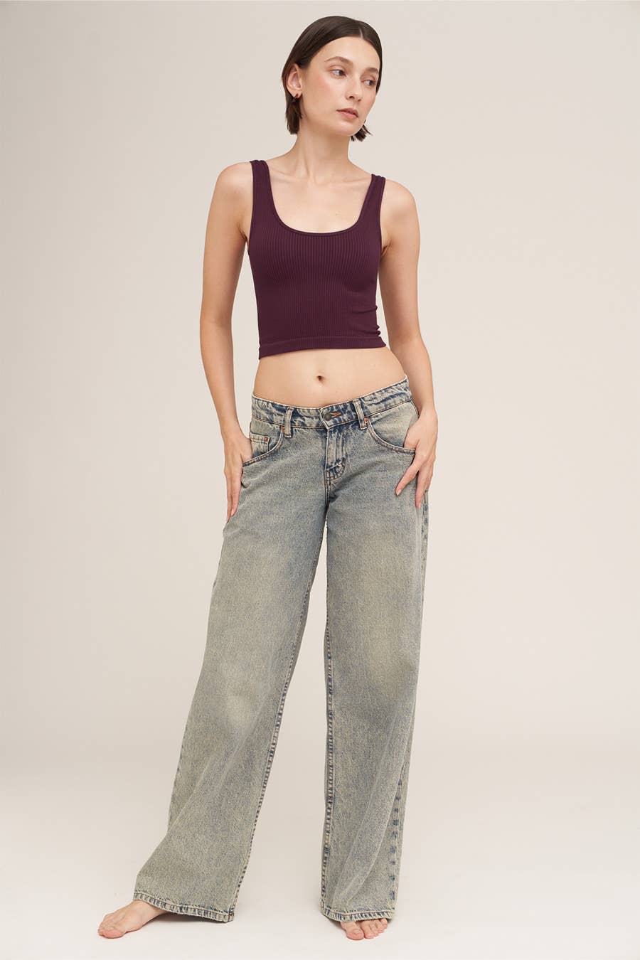 Reversible Ribbed Crop Top
