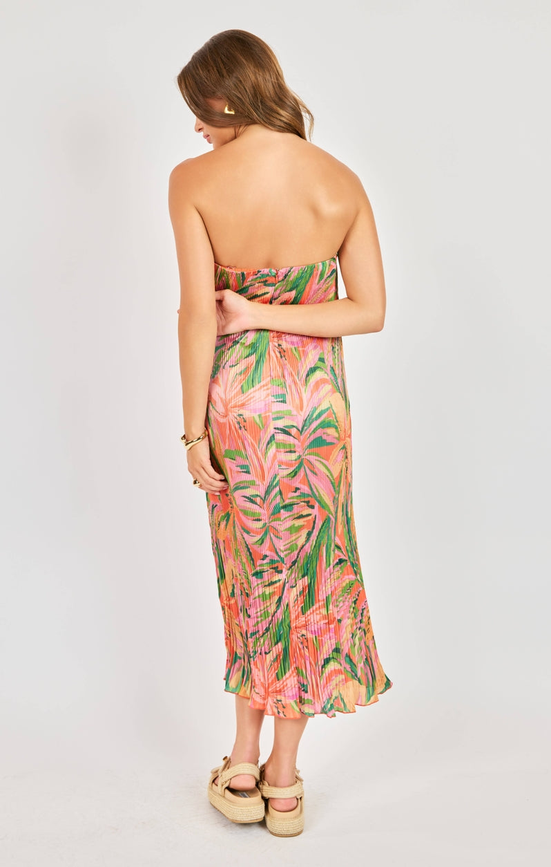Sunset Ridge Plisse Midi Dress
