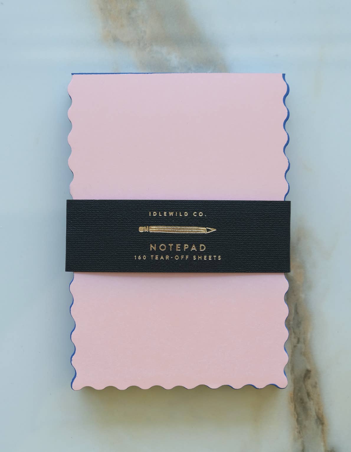 Peach + Indigo Mini Wave Shaped Notepad