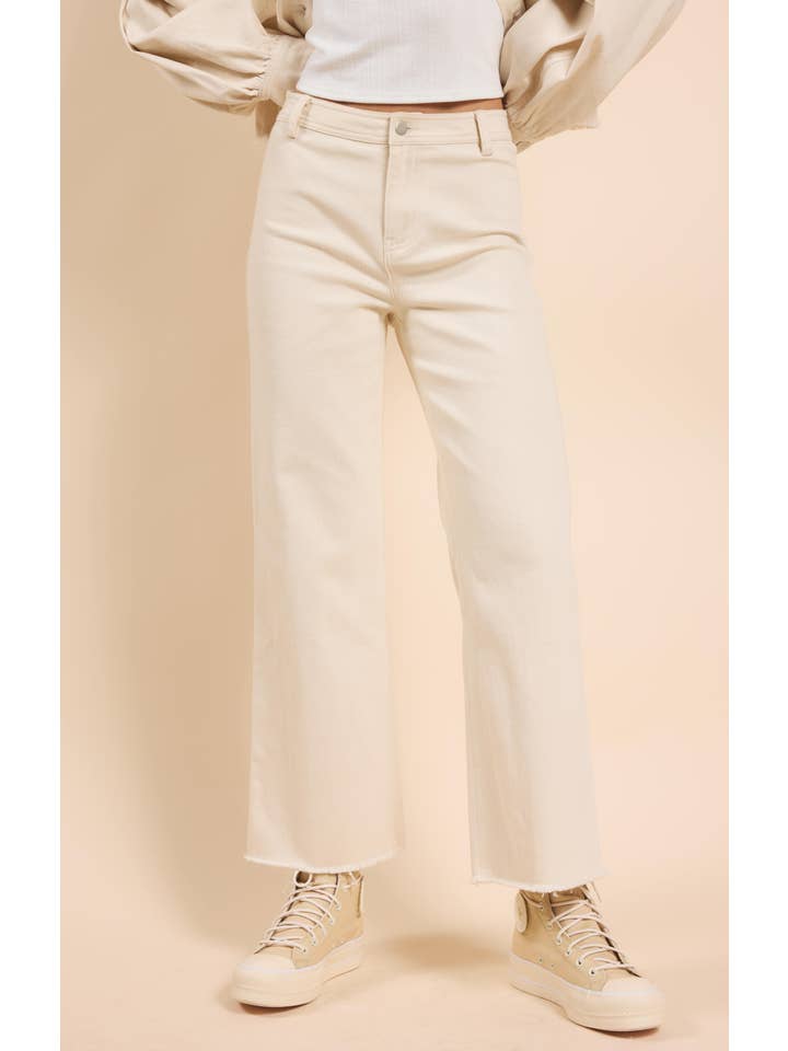 Clear Eyes Wide Leg Denim - White