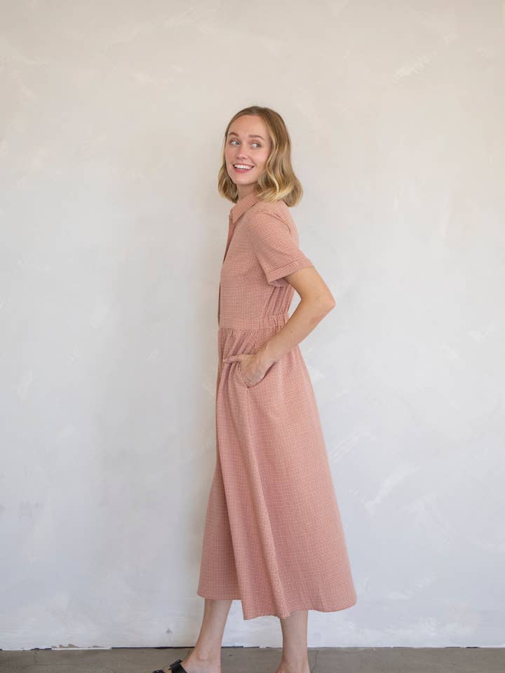 Over Yonder Checkered Midi Dress
