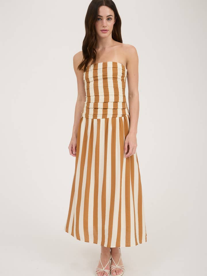 Texas Cabana Stripe Midi Dress