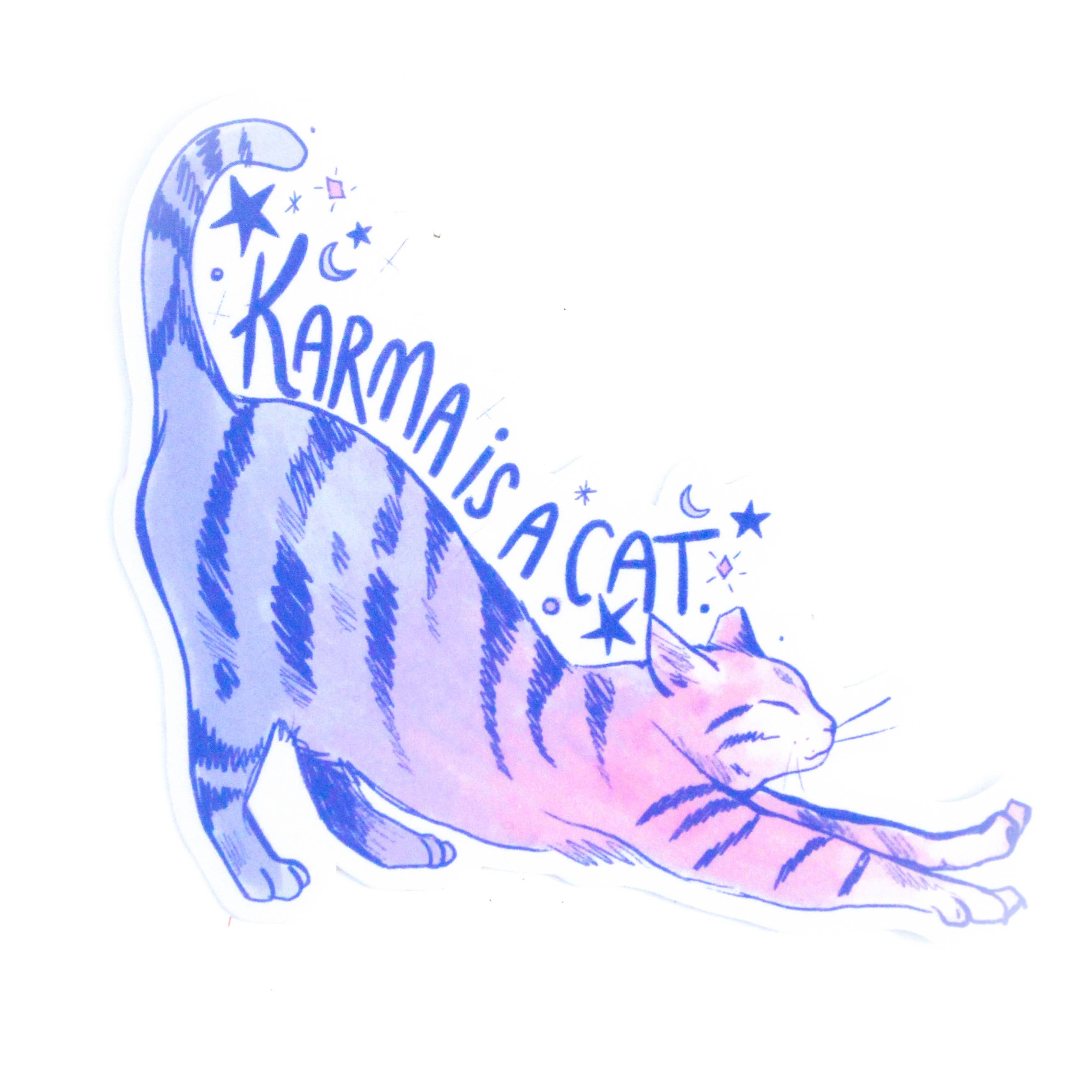 Karma is a Cat Sticker