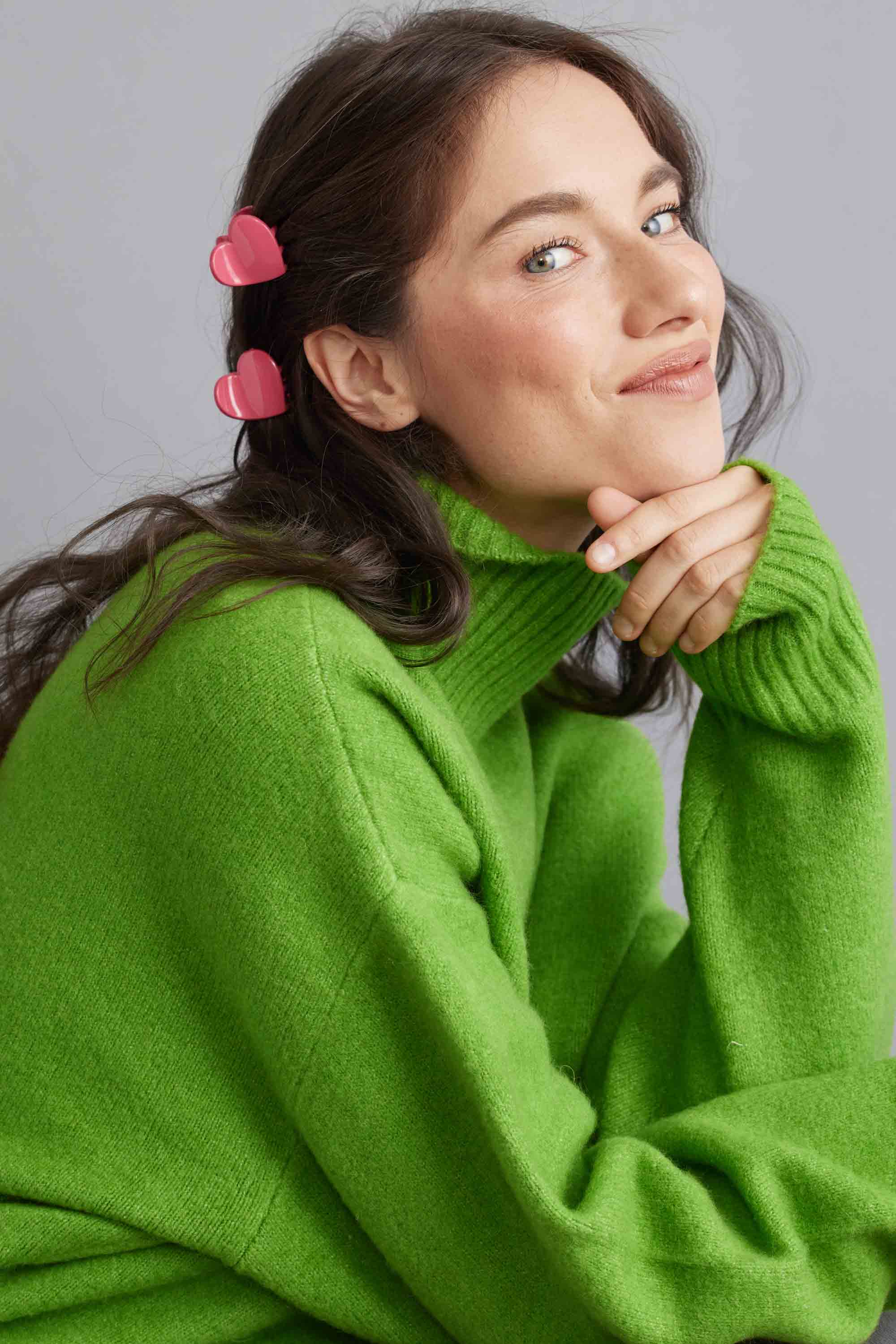 Candy Hearts Hair Clip Set