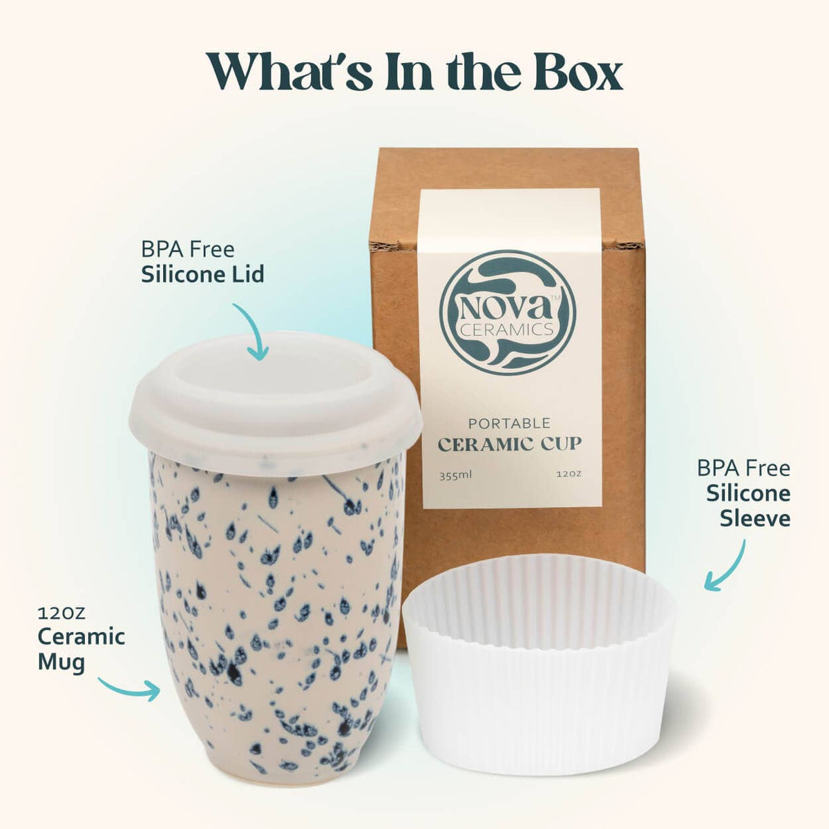 Orchid Ceramic Travel Mug – 12 oz