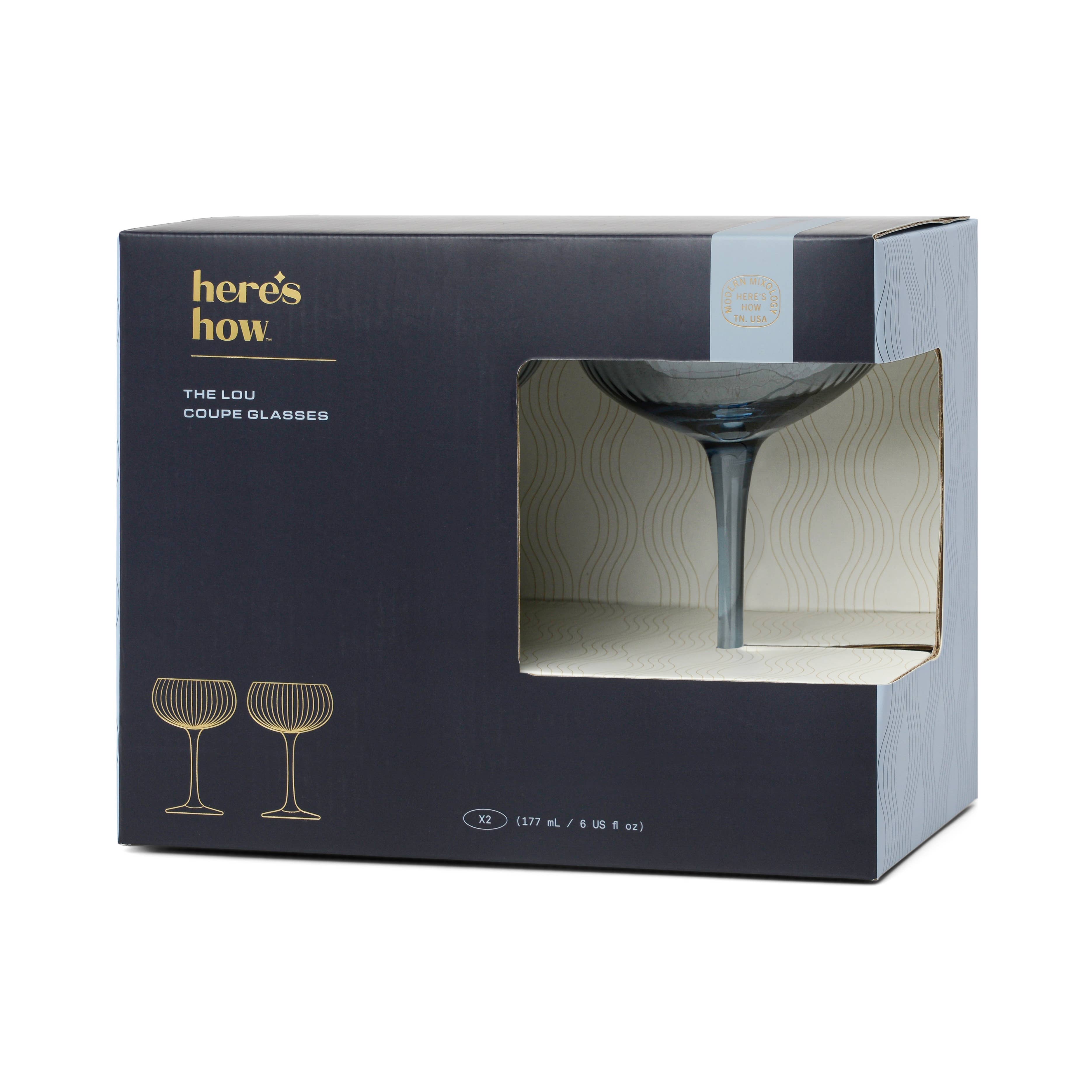 The Lou Coupe Glass - Blue