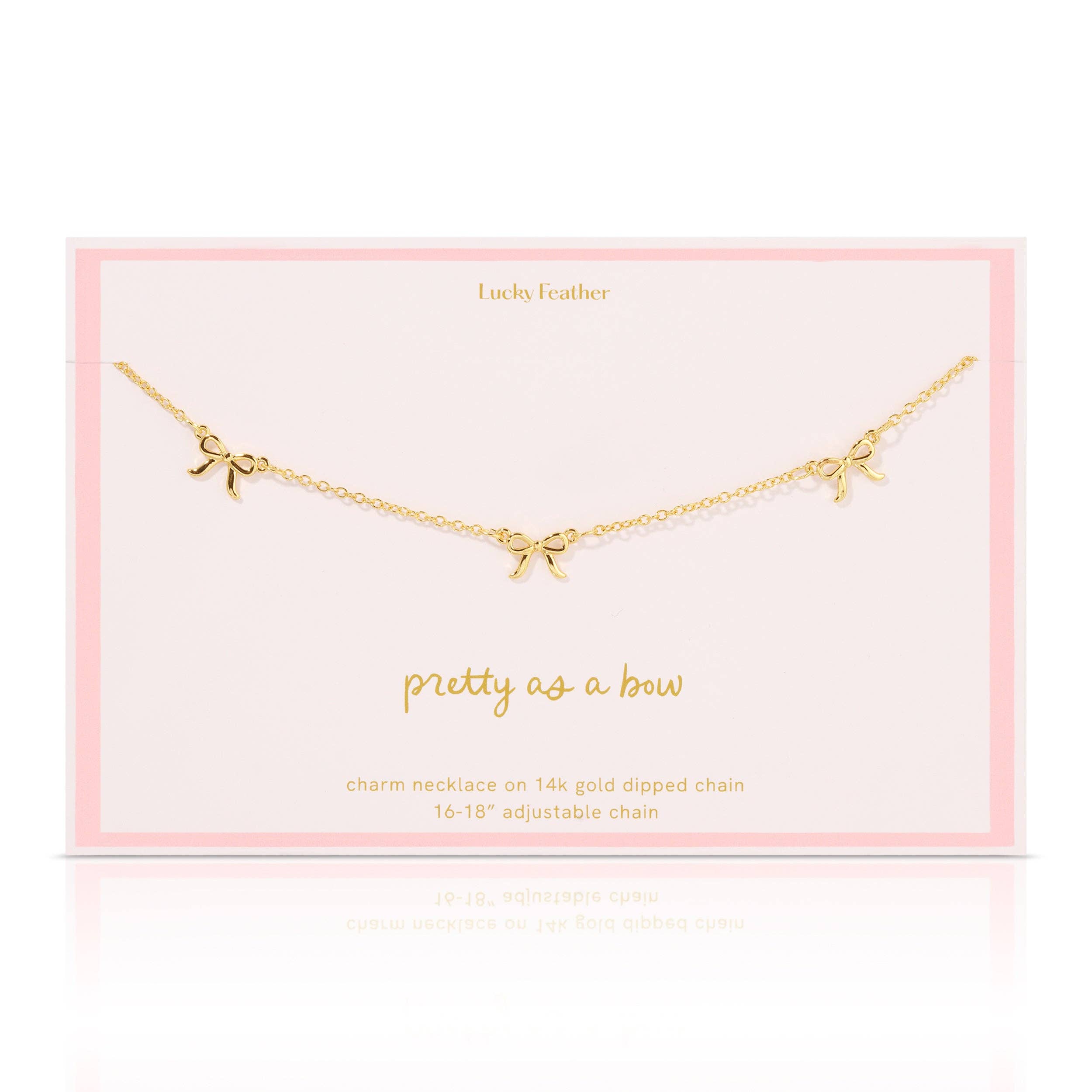 Beautiful Bows Trio Necklace - Gold