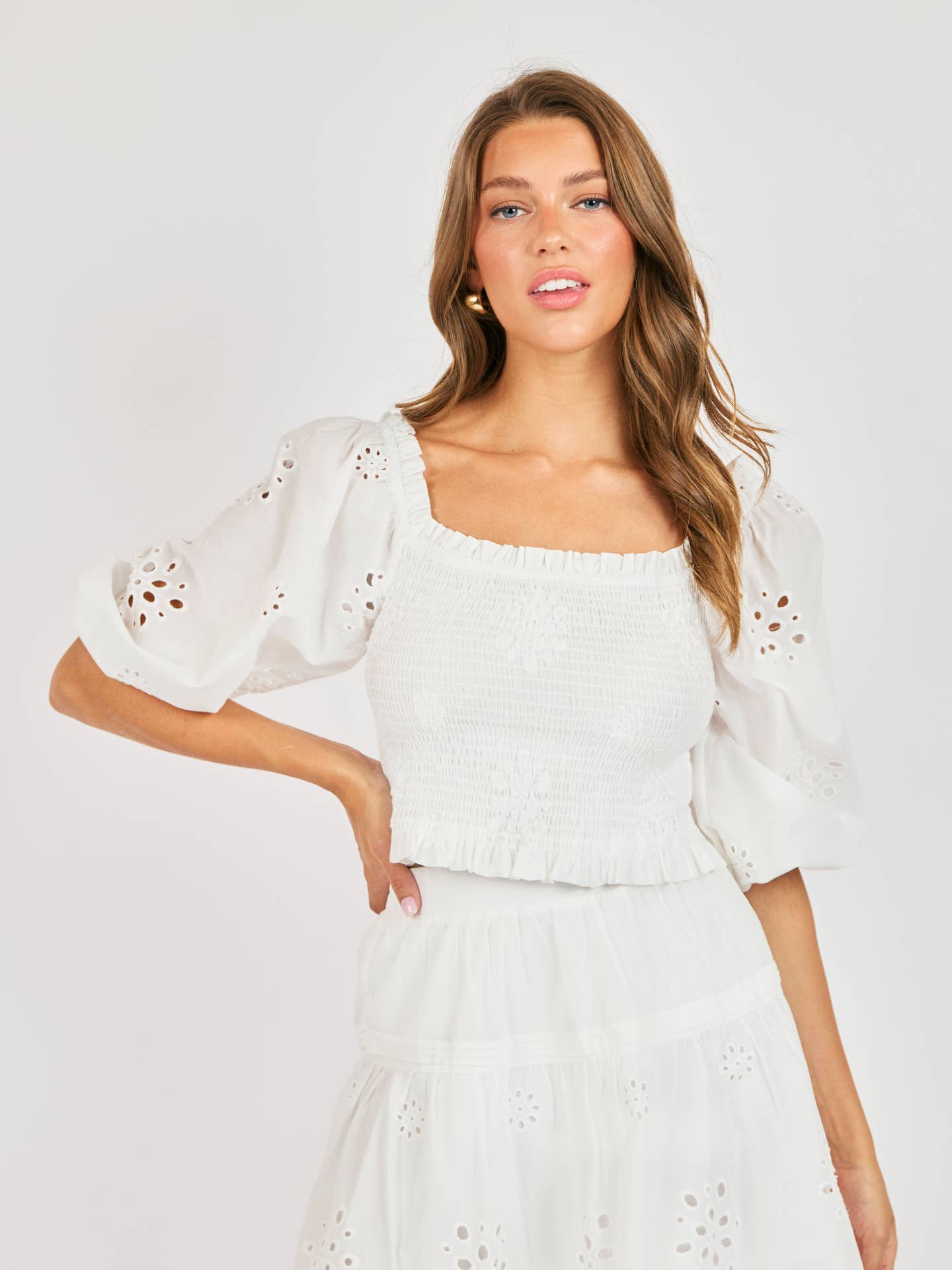 Bloomfield Smocked Top