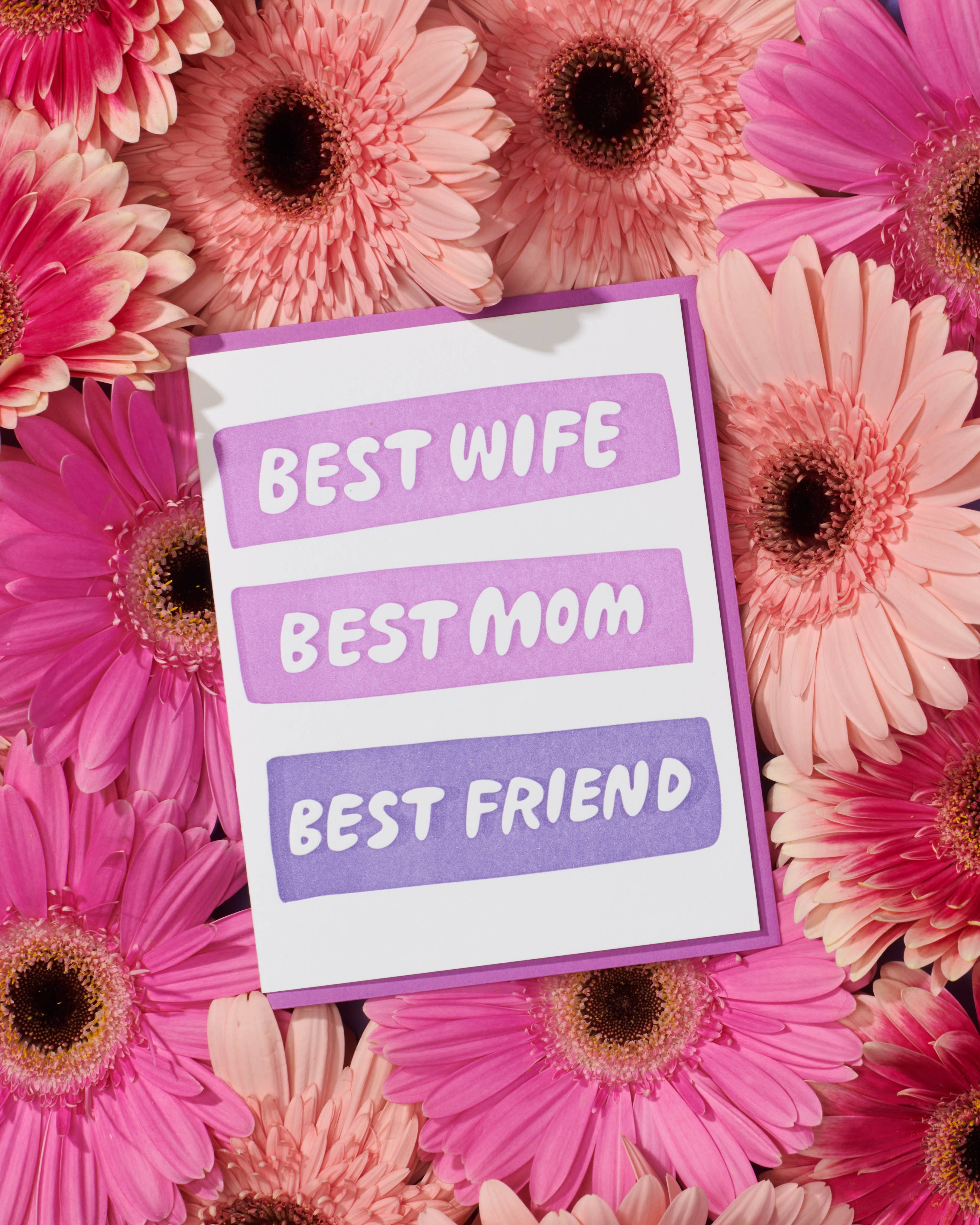 Best Wife Best Friend Letterpress Card
