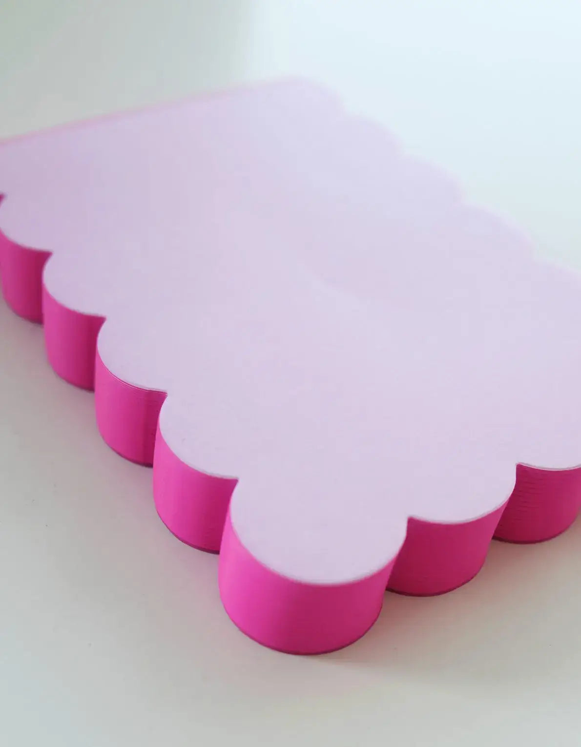 Lilac + Hot Pink Scalloped Notepad