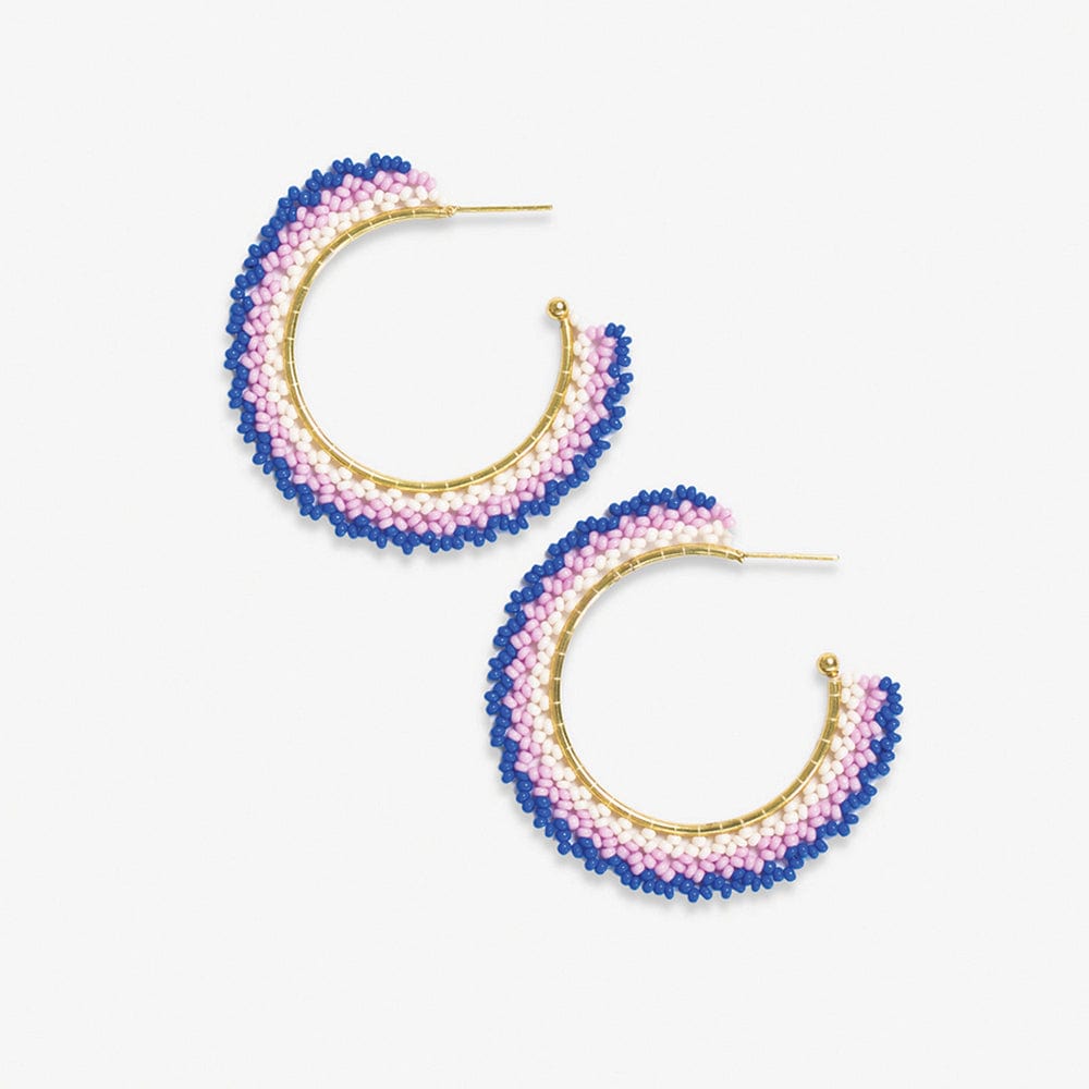 Eve Ombre Beaded Hoop Earrings