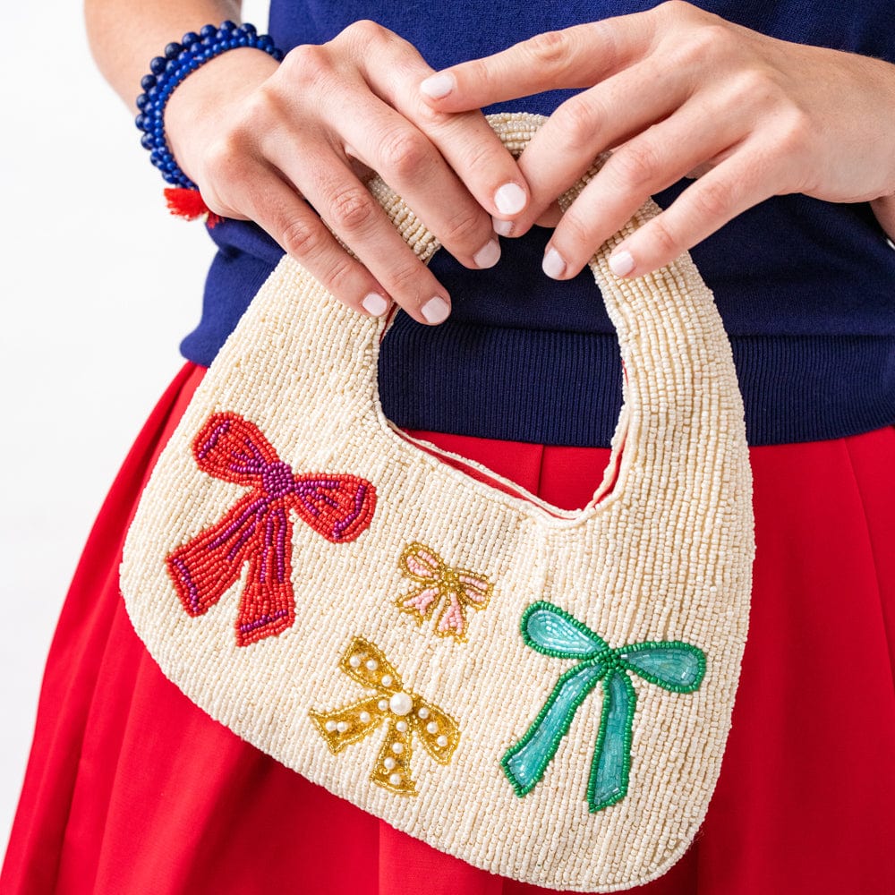 Evelynn Bows Beaded Bag