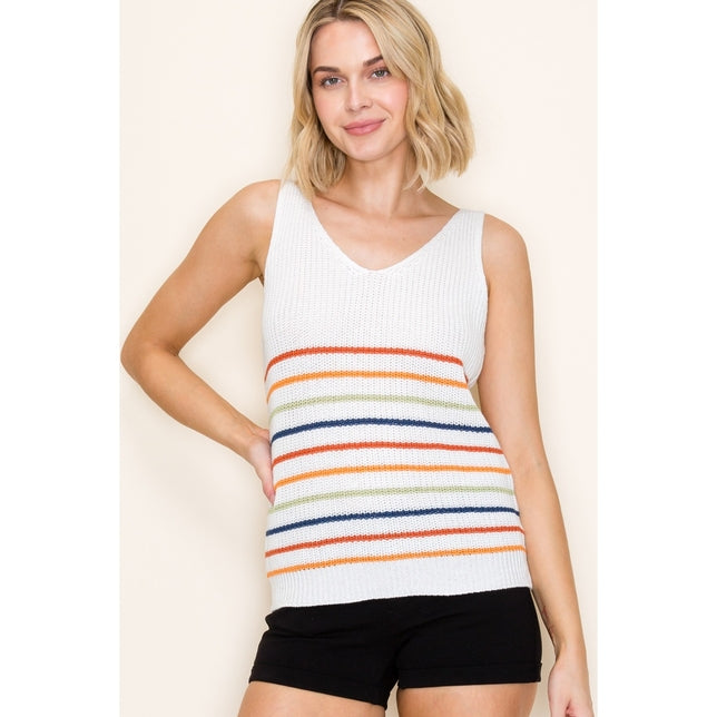 Striped Tank Sweater