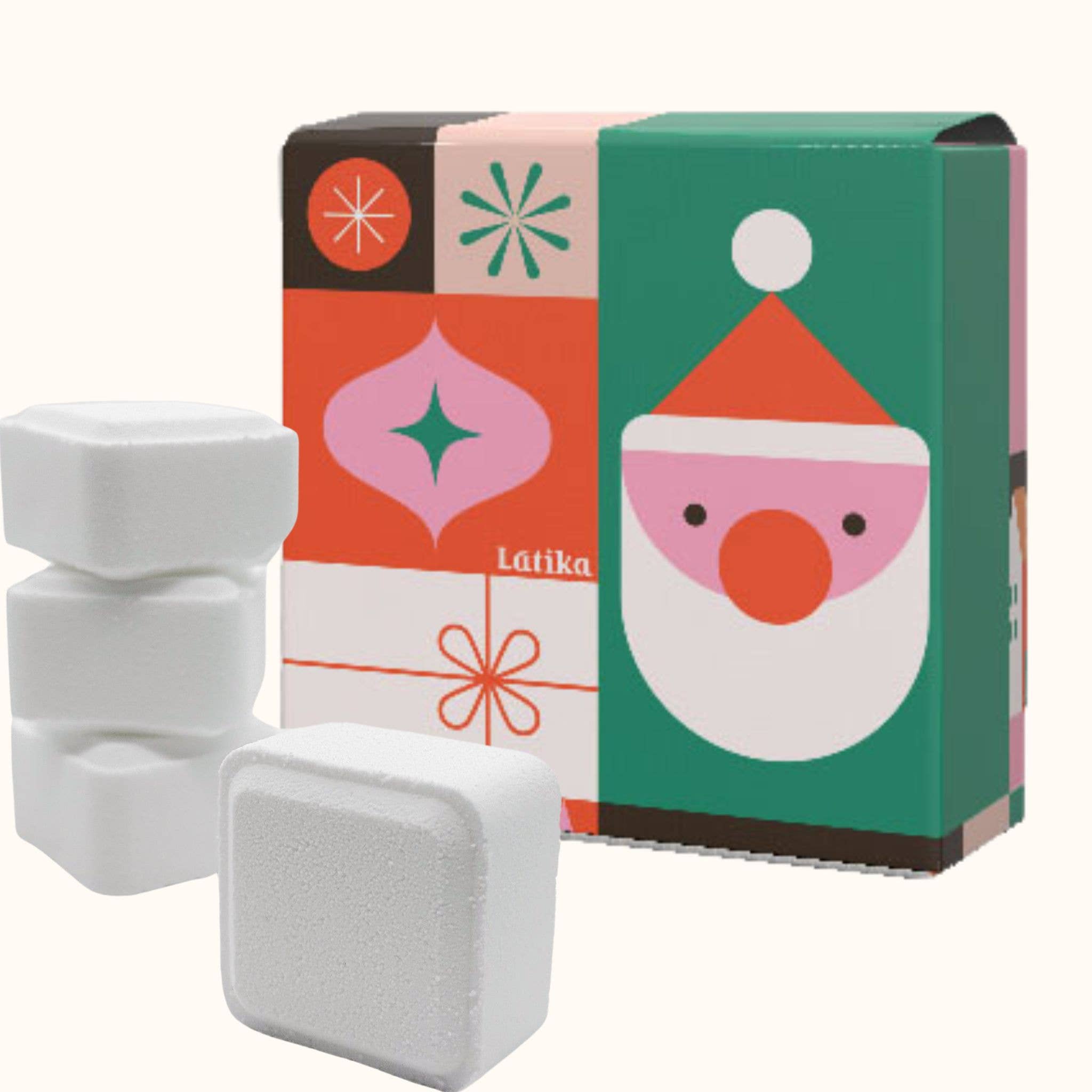 Geometric Santa Shower Steamers