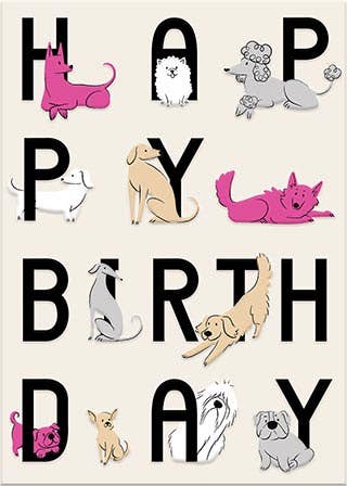 Birthday Dogs Greeting Card