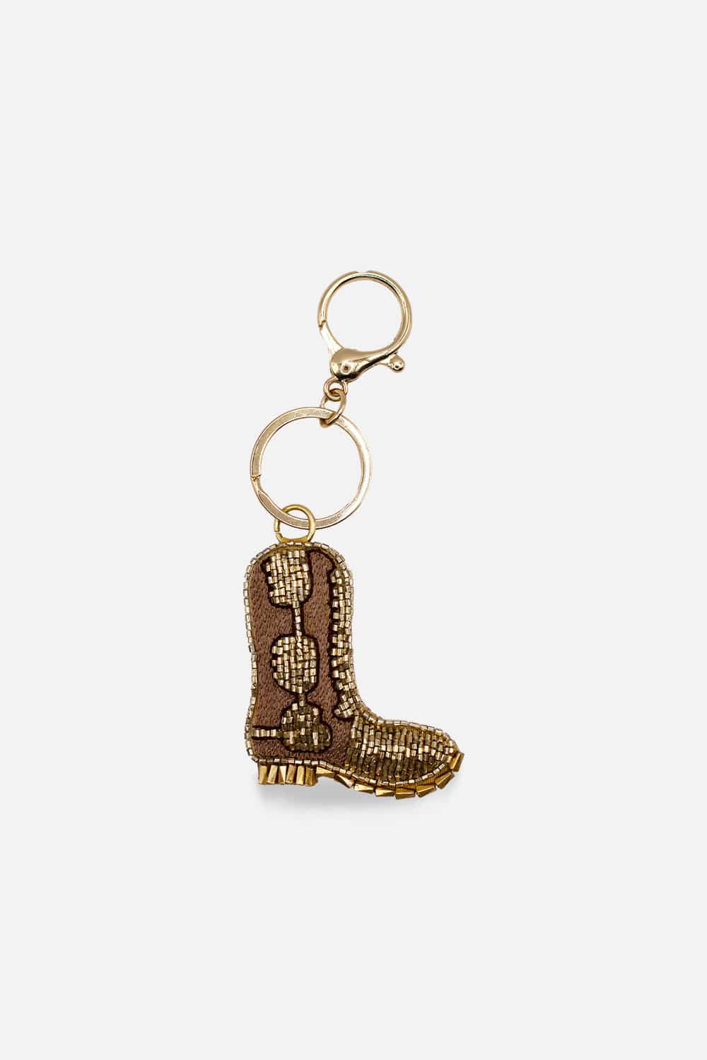 Cowboy Boot Beaded Bag Charm
