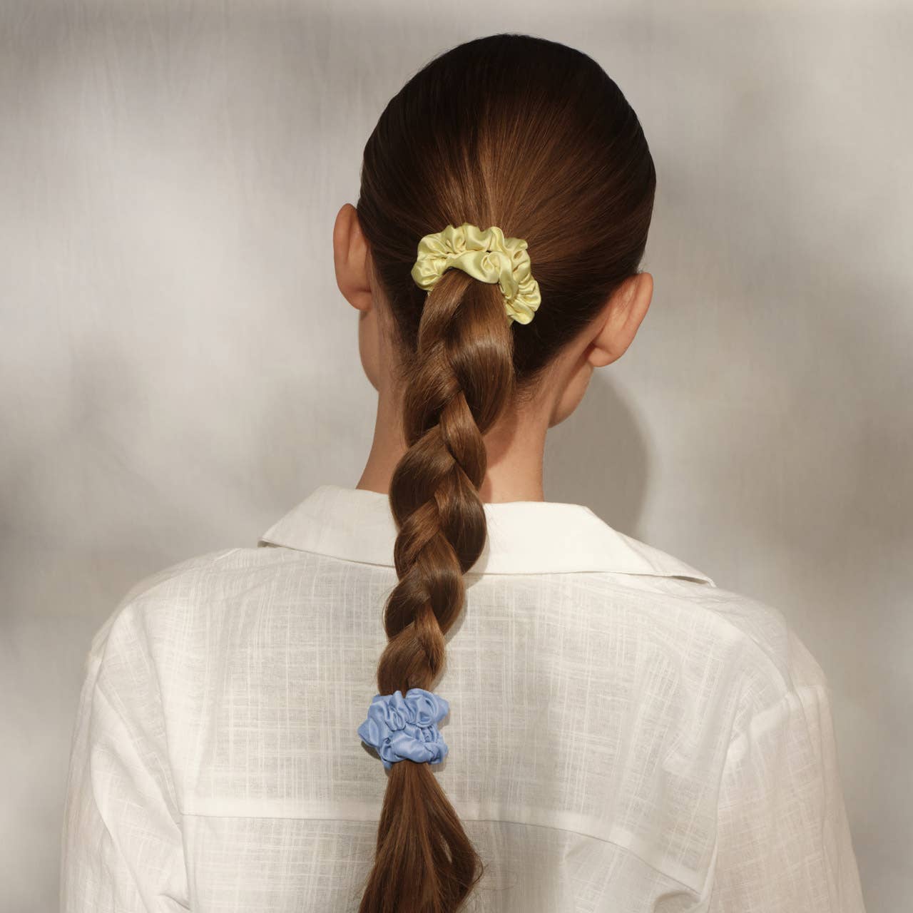 Ruched Satin Scrunchies Set - Multi