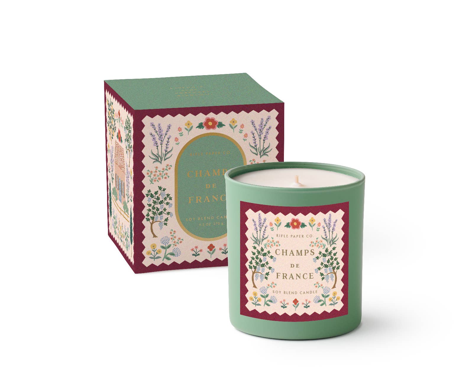 Country Farm Champs de France Glass Candle