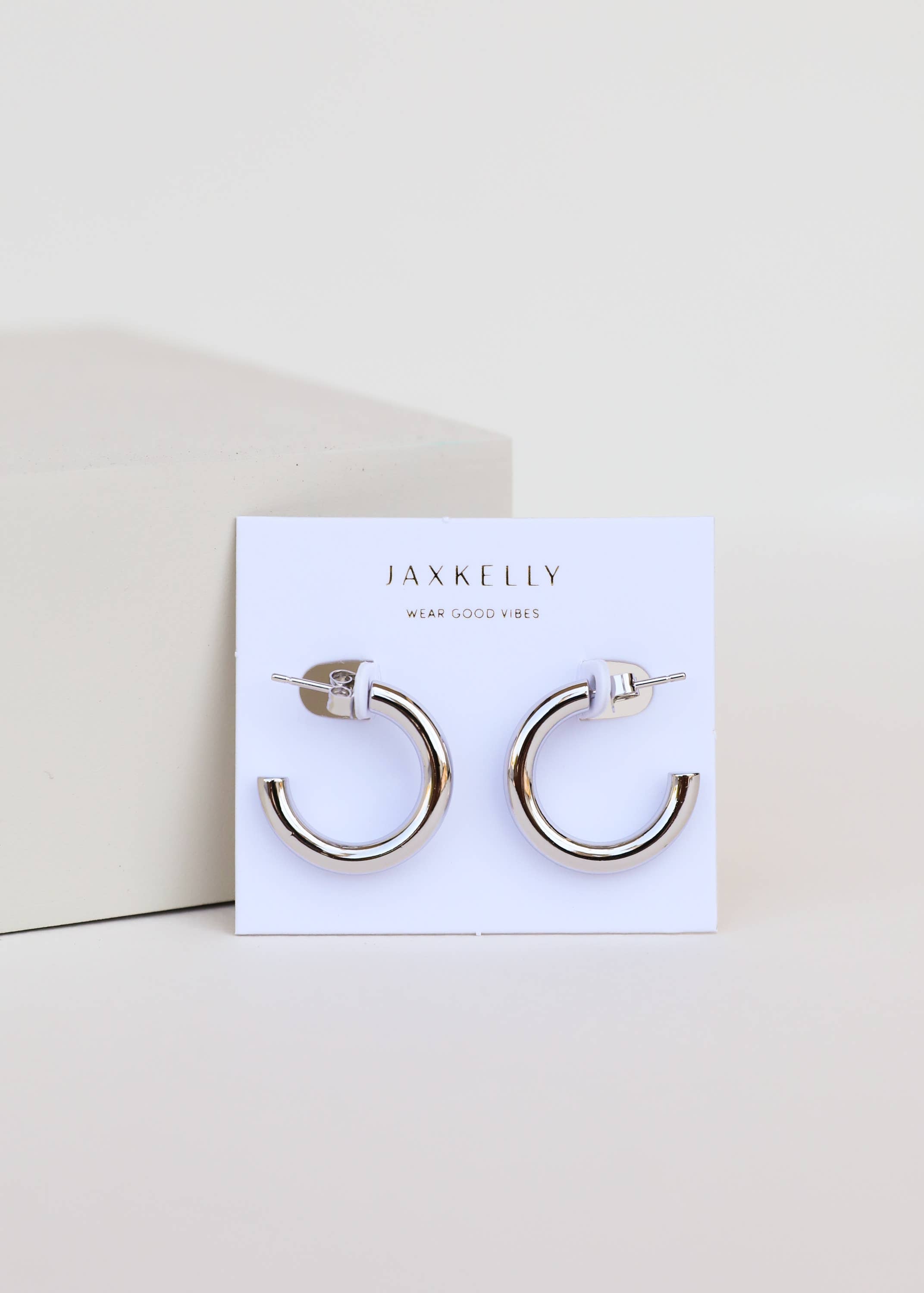 Silver Smooth Hoop Earrings