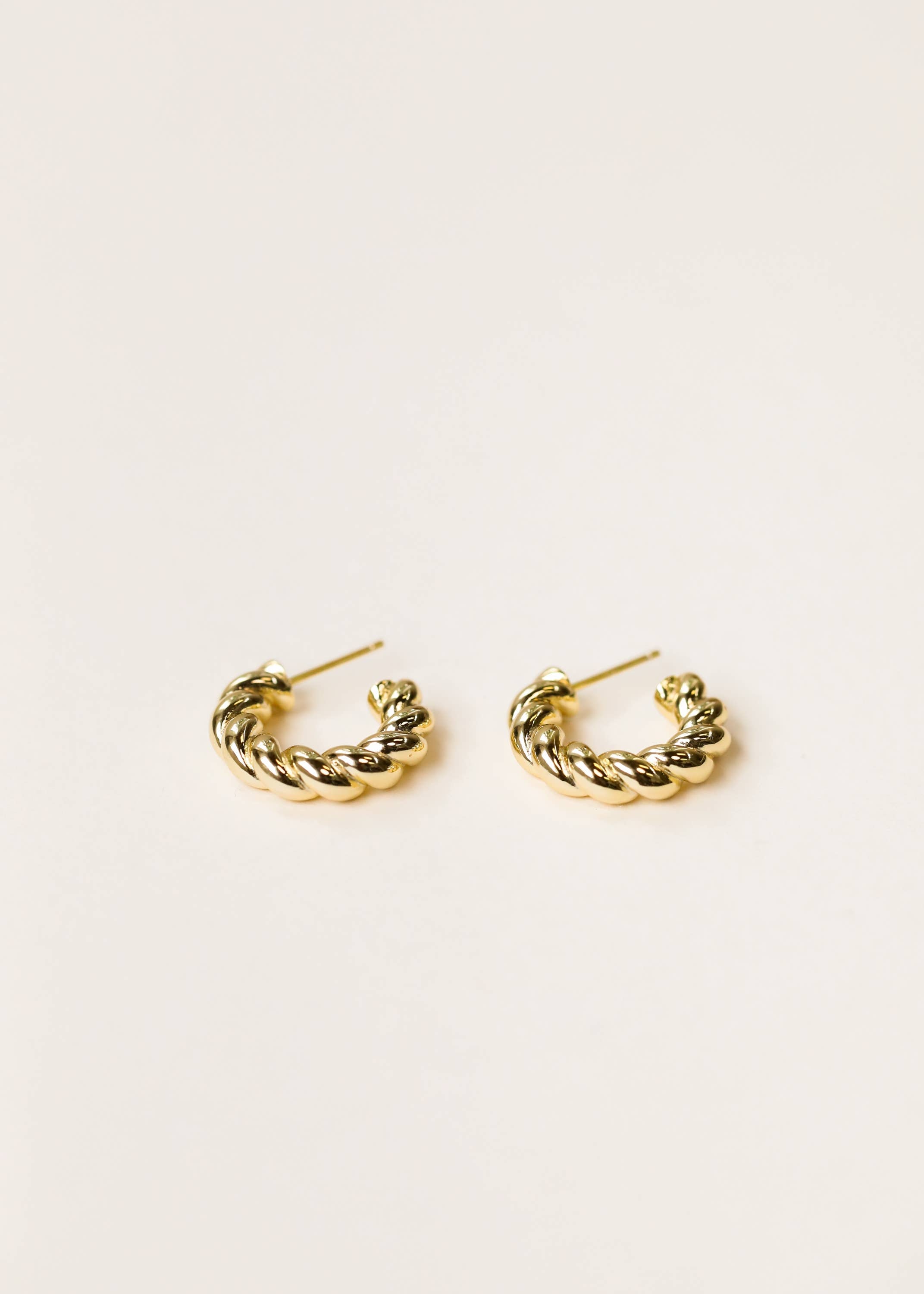 Twisted Gold Hoop Earring
