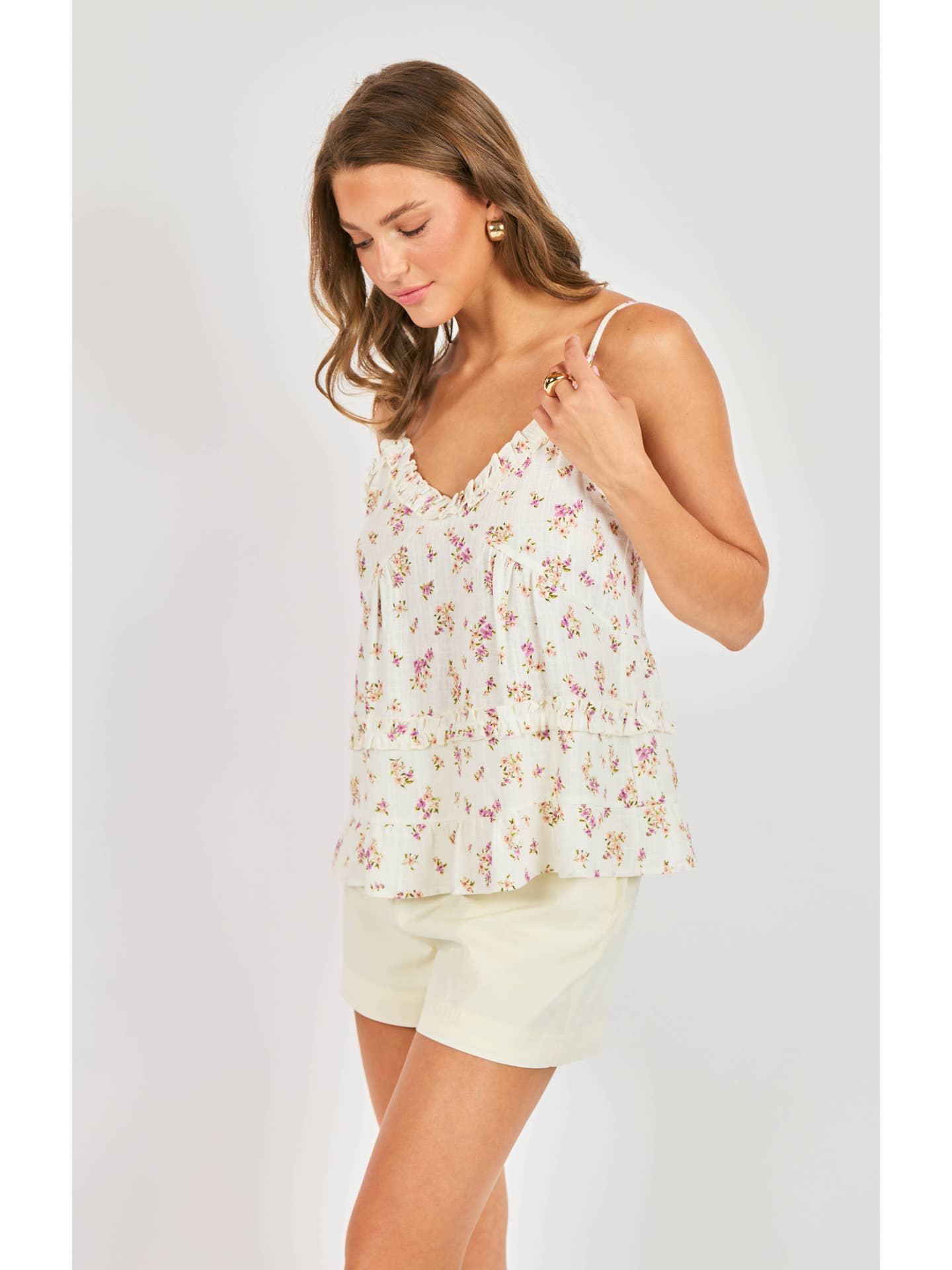 Bouquet Ruffle Cami