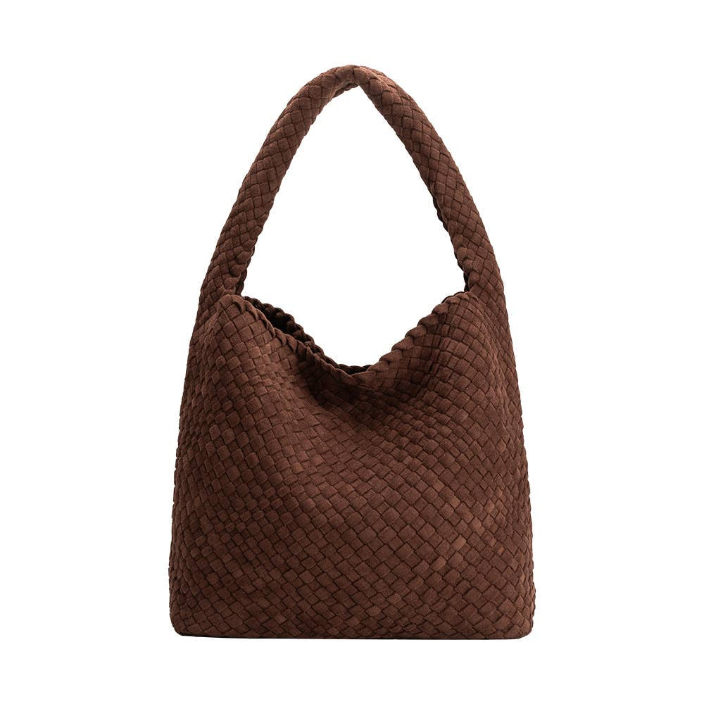 Johanna Tobacco Suede Vegan Shoulder Bag