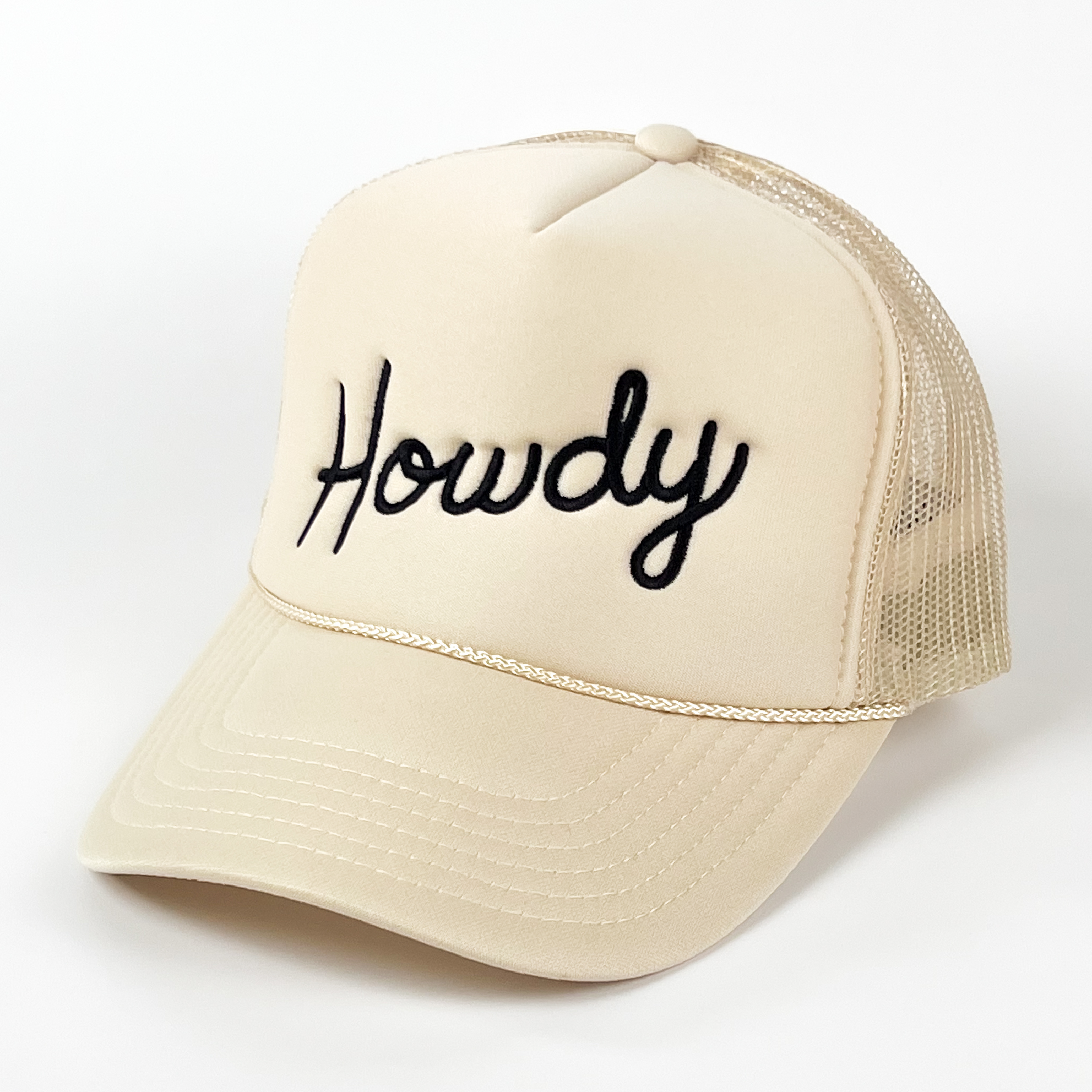 Howdy Cap Cream Embroidered