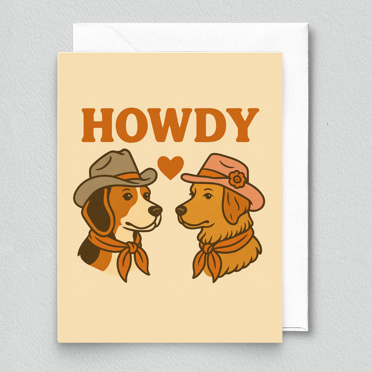 Howdy Cowboy Dogs Card