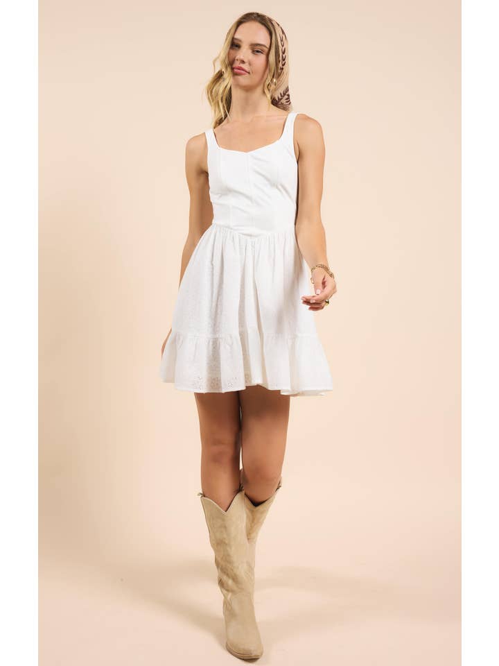 Sundream Eyelet Corset Dress