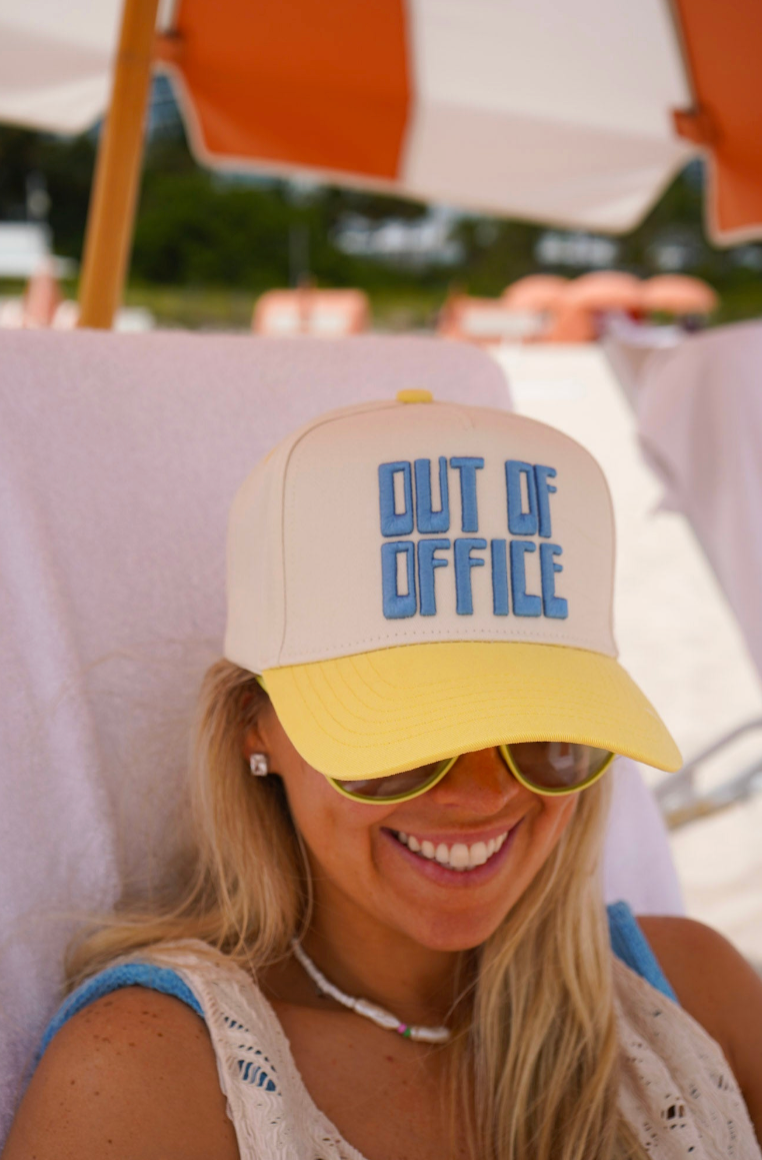 Out of Office Trucker Hat - Butter Yellow