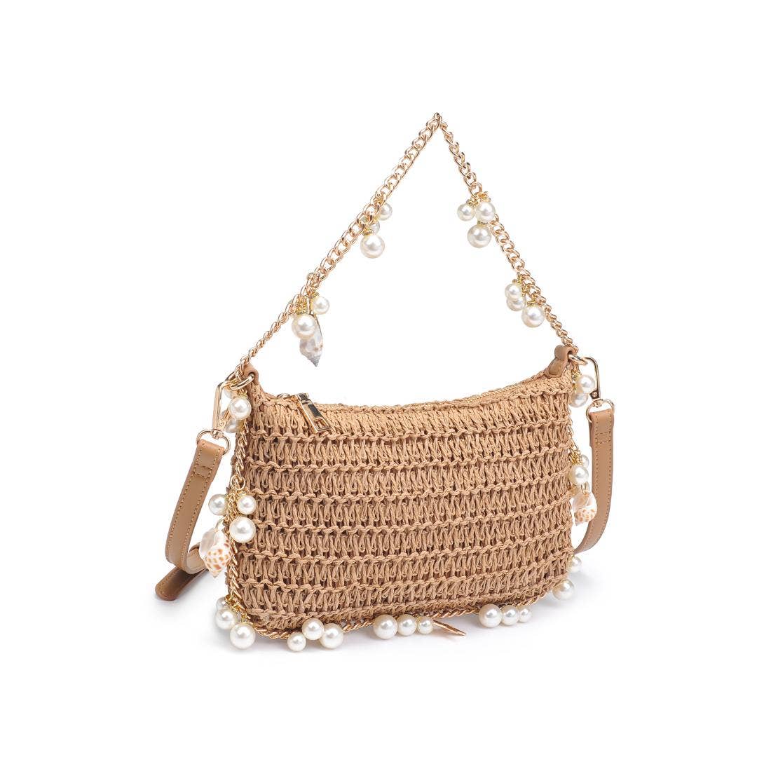 Steph Seashell Straw Bag - Natural