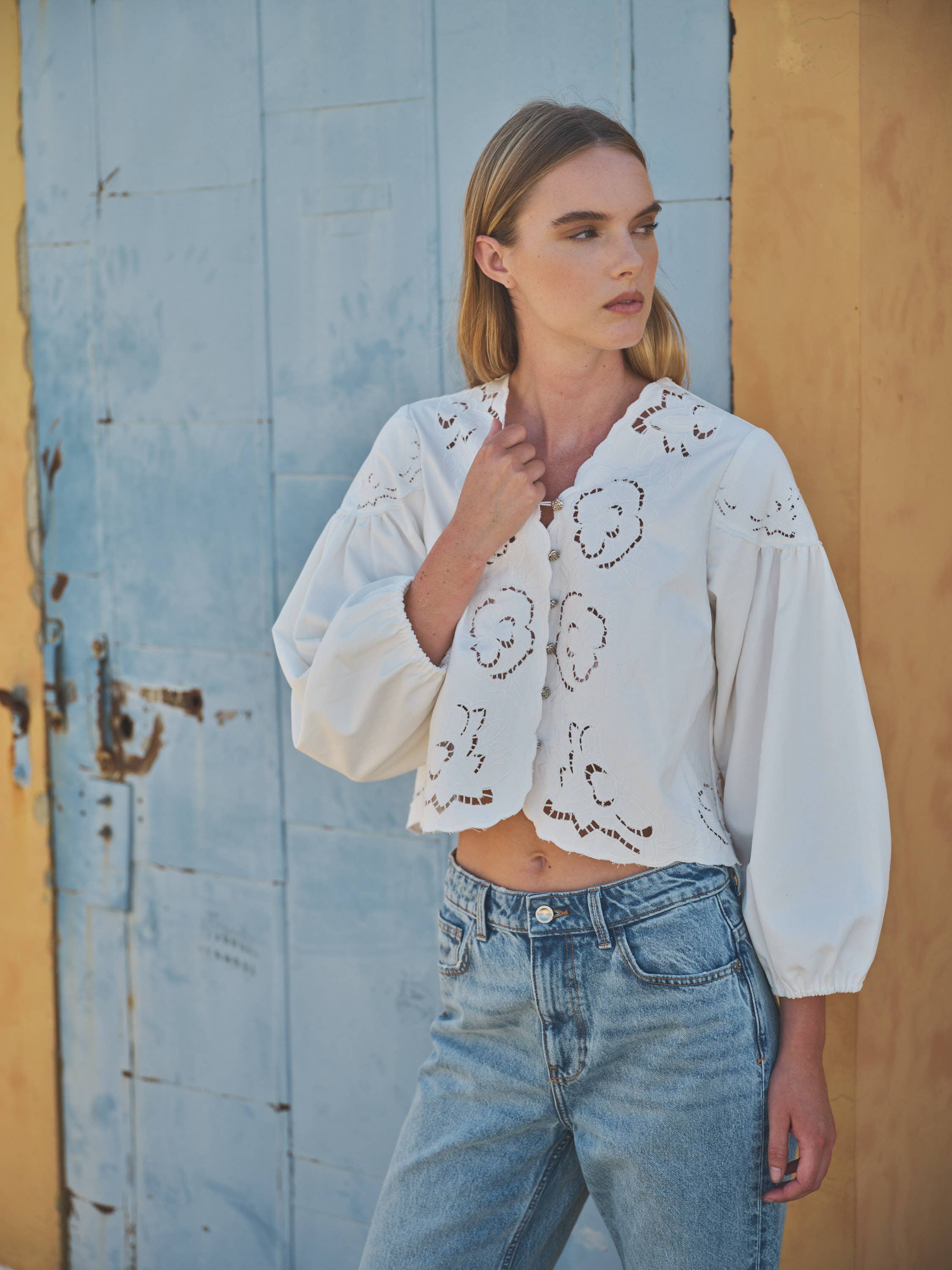 When In Rome Embroidered Blouse - Off White