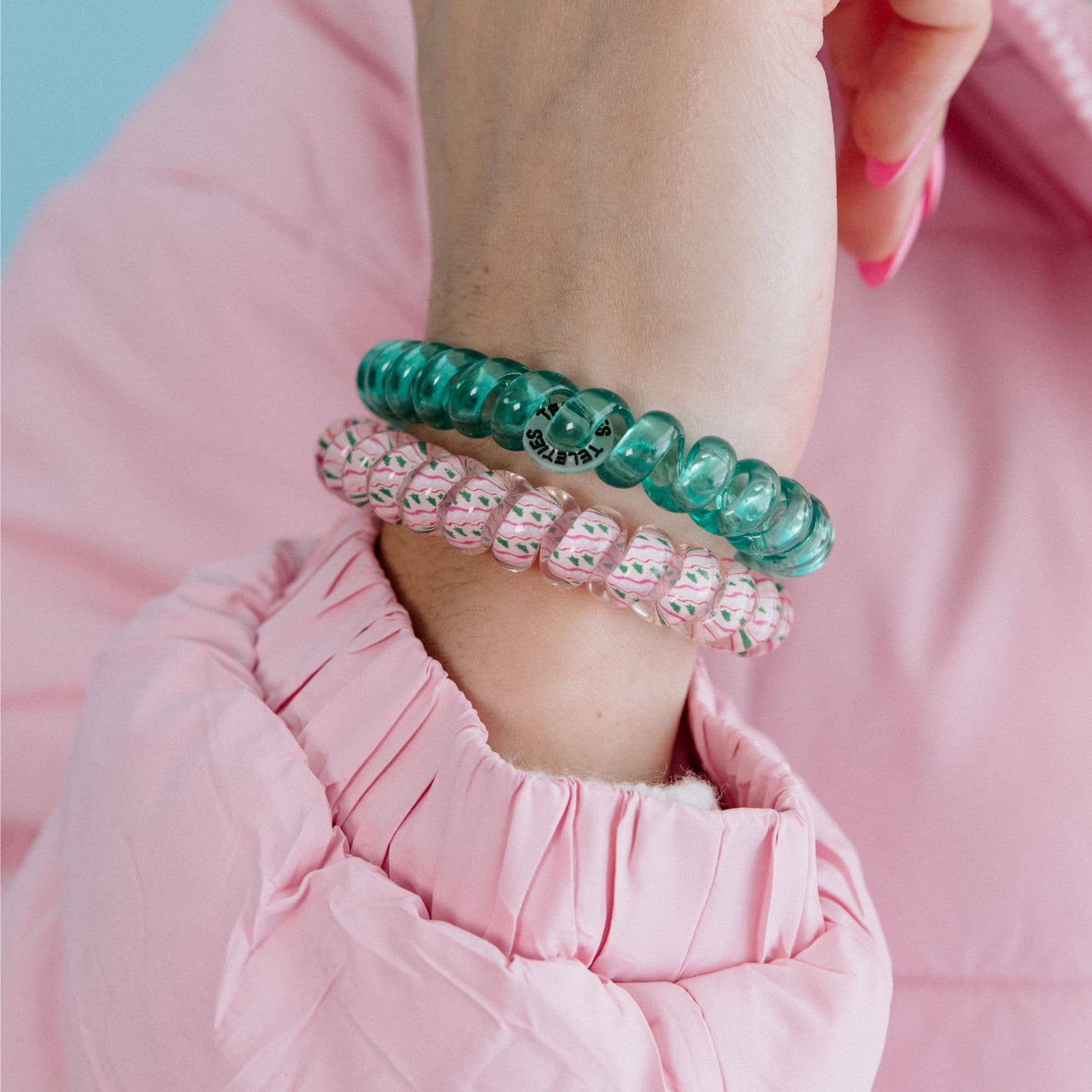 Merry Pinkmas Spiral Hair Ties