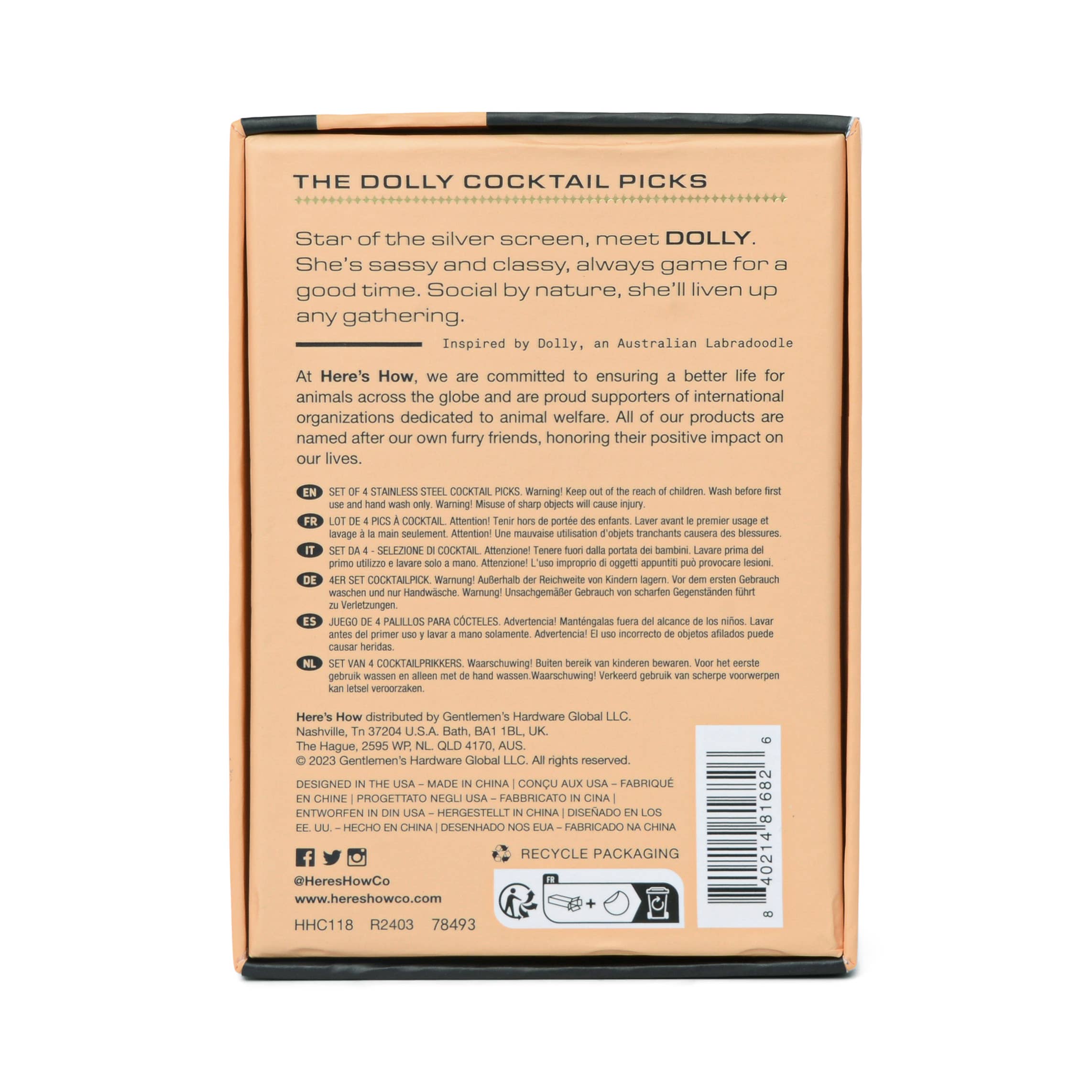 The Dolly Cocktail Picks - Silver