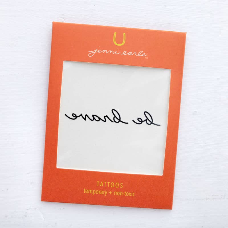 Be Brave Script Temporary Tattoo