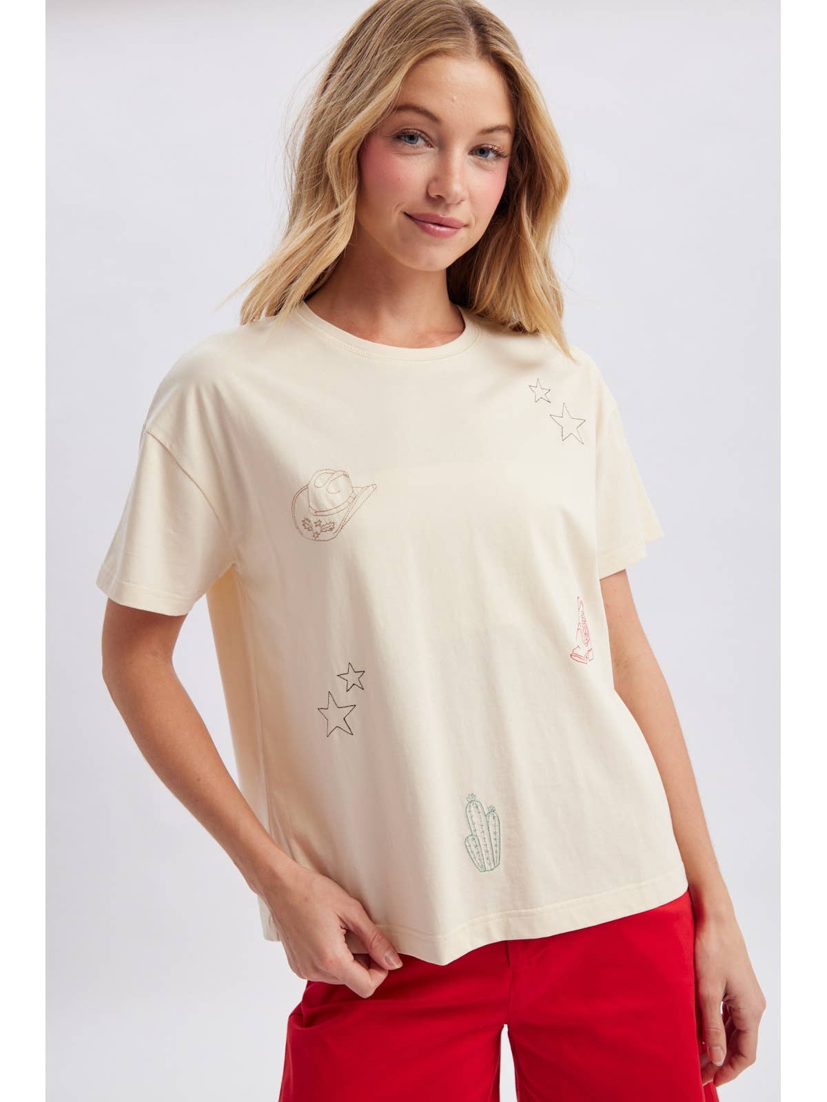 Western Icons Embroidered Tee