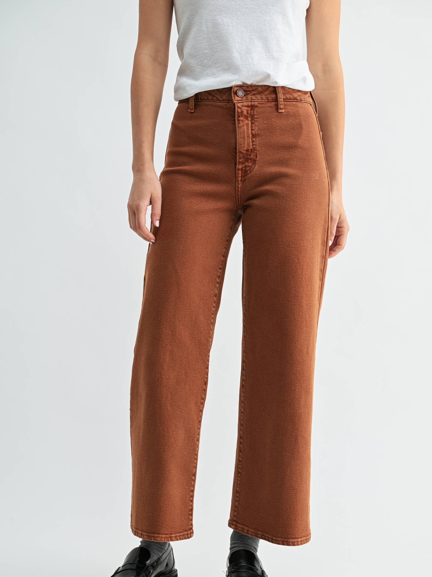 The Trouser Wide Leg - Rust