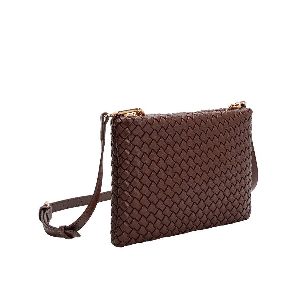 Daisy Espresso Recycled Vegan Crossbody Bag