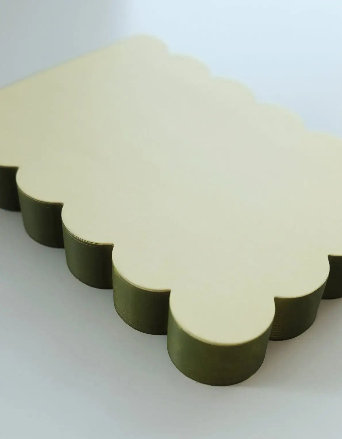 Chartreuse + Olive Scalloped Notepad