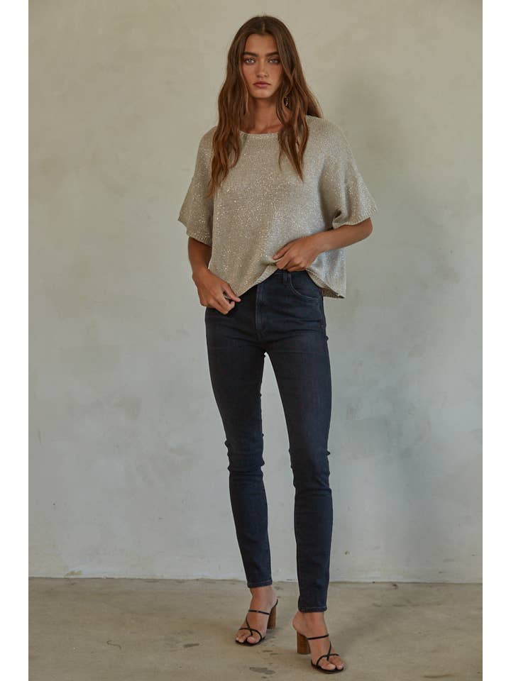 Glistening Light Knit Top