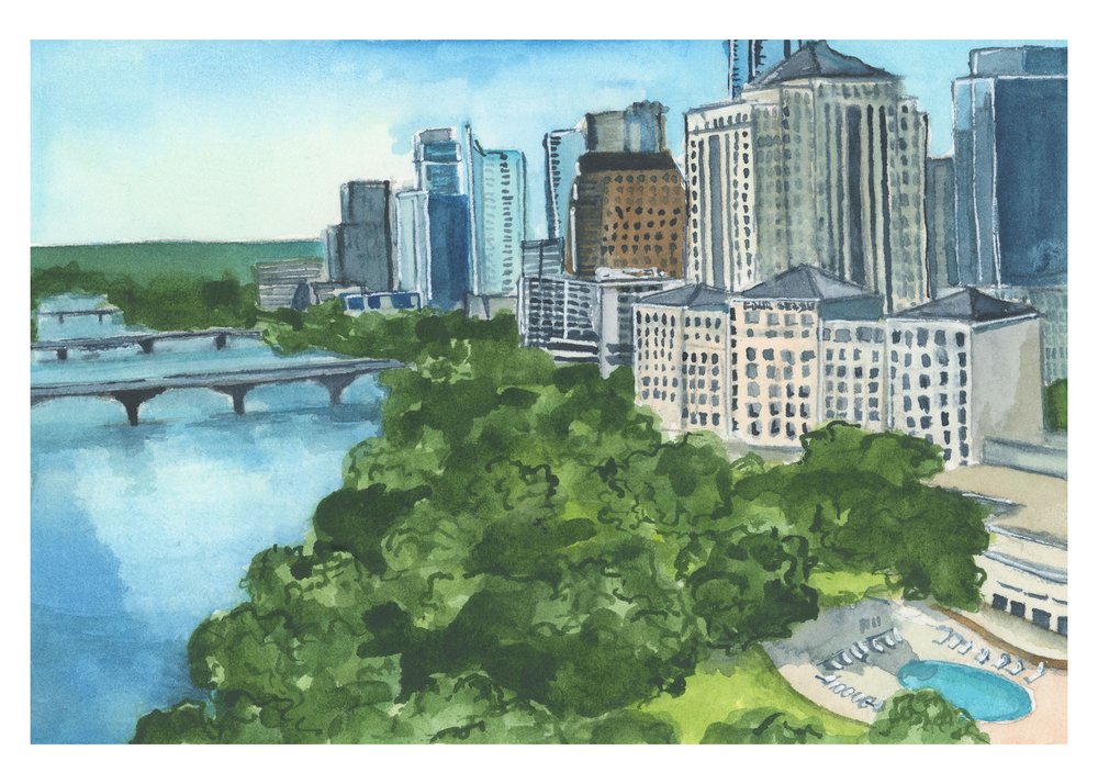 Coloring ATX Postcard