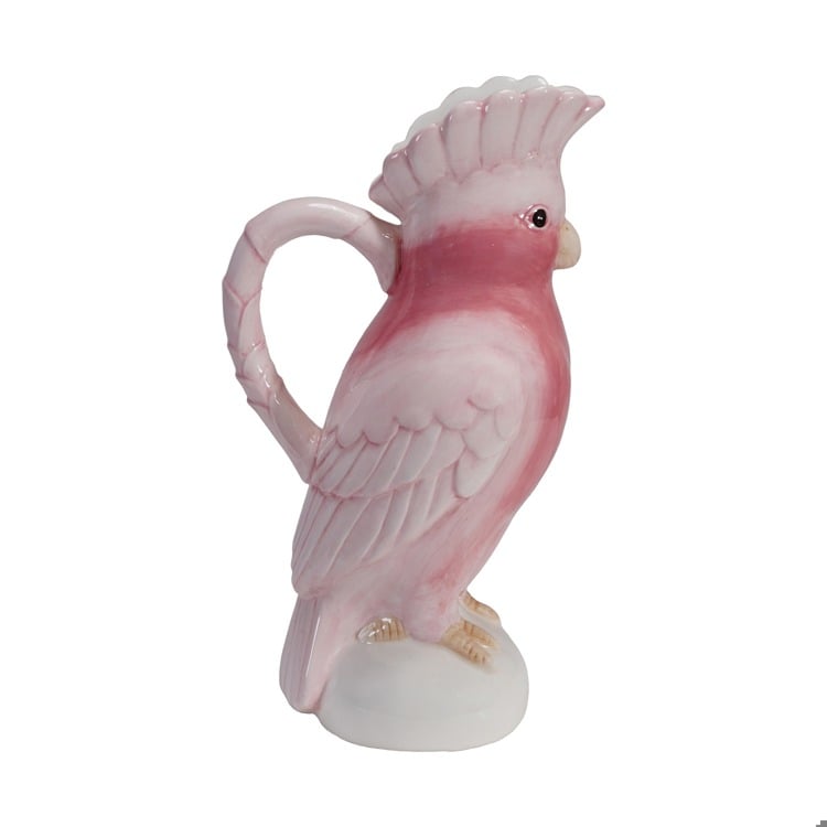 Cockatoo Ceramic Pitcher